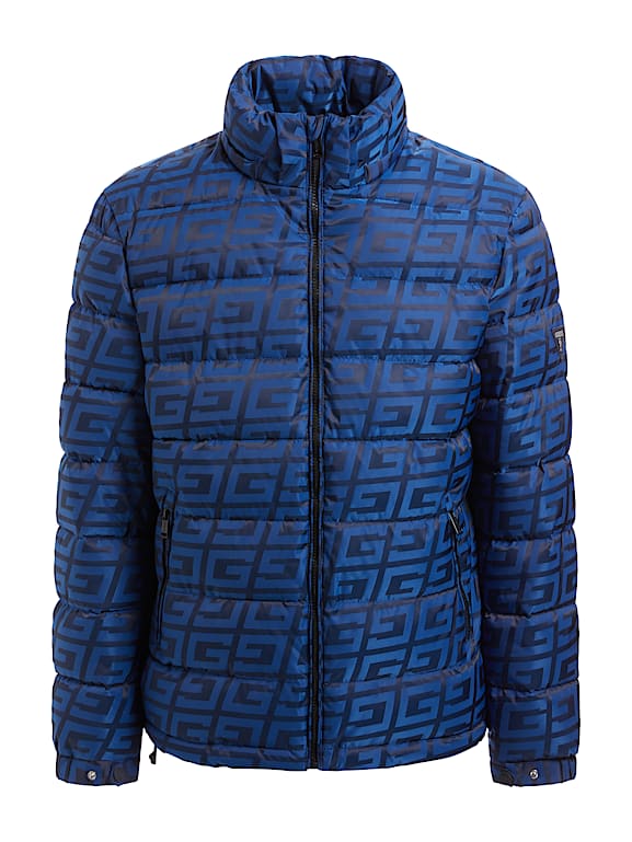 All over logo puffer Men | GUESS® Past Collections 