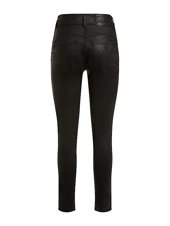 Mid Rise Coated Denim True Skinny Jeans