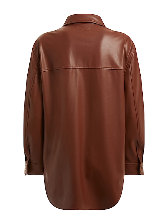 GUESS Veste chemise en similicuir Femme