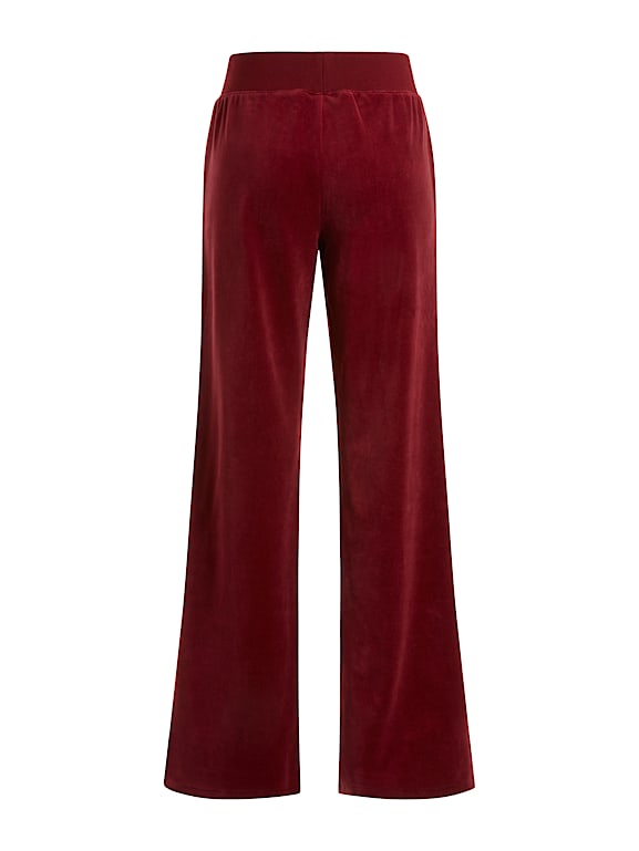Red deals velour pants