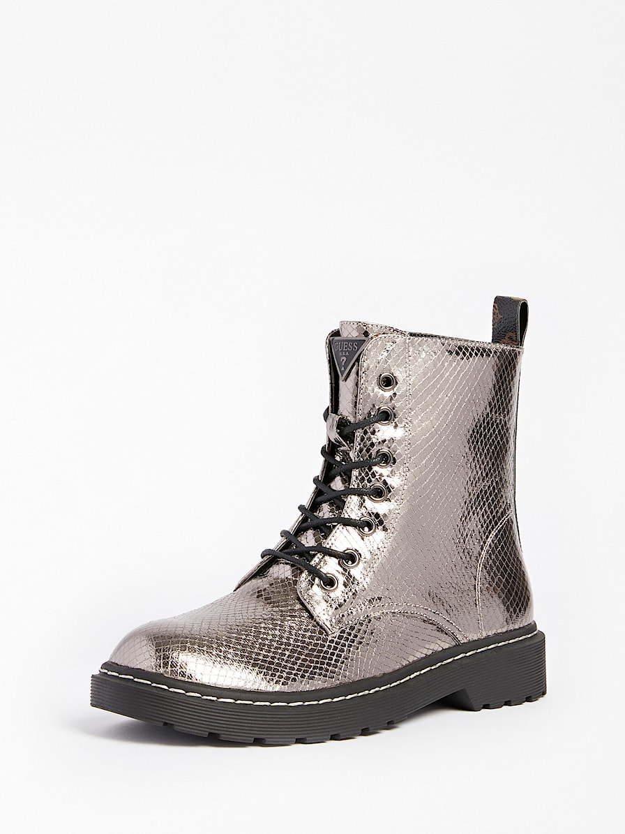 Foiled Rambo combat boots