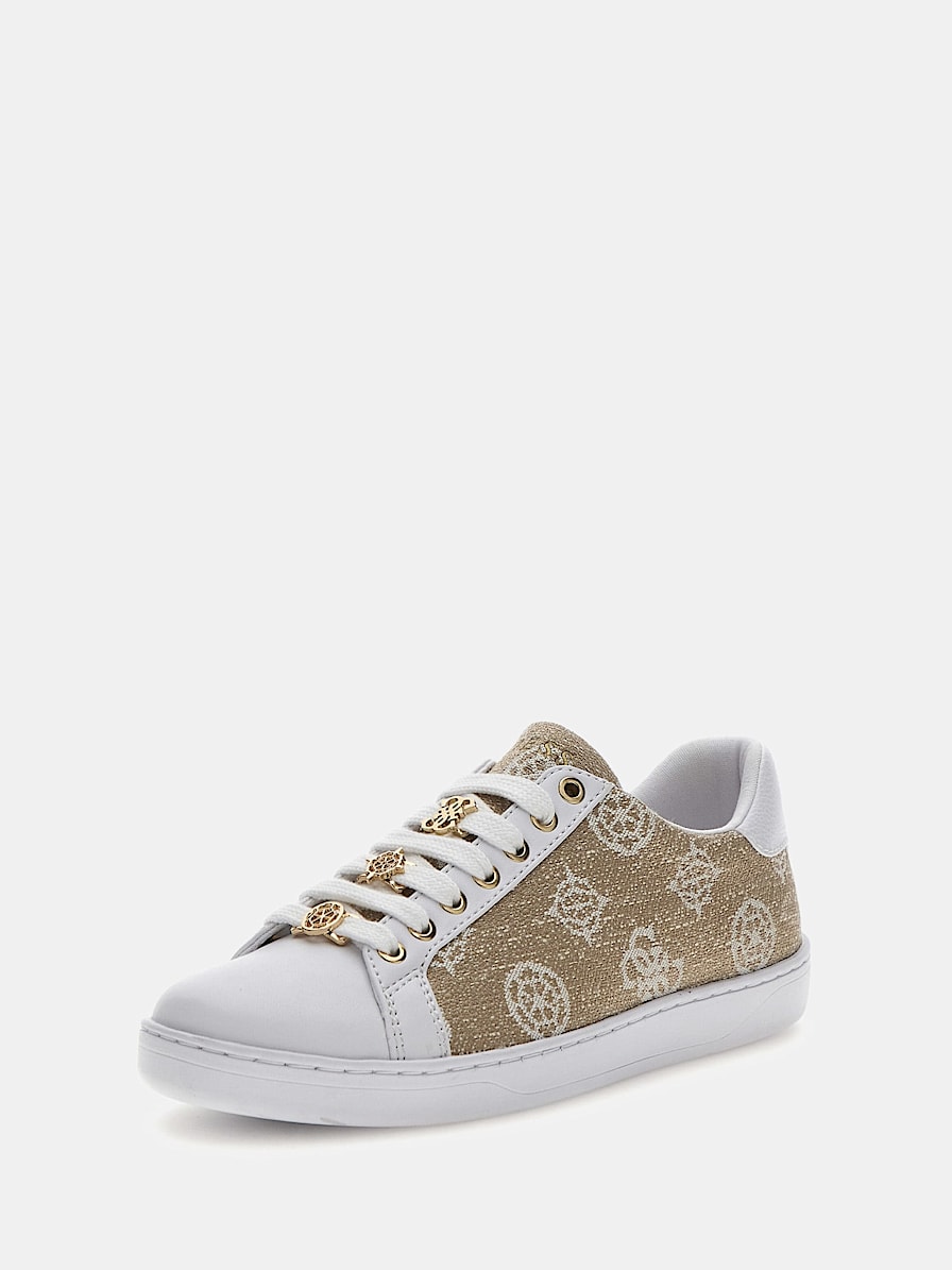 GUESS Zapatillas Vibo para mujer blanco/dorado