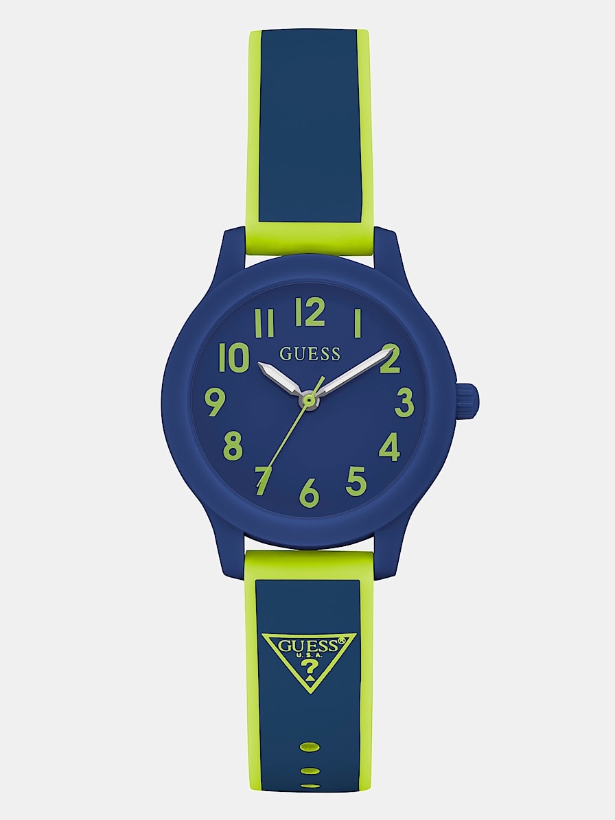 Triangle logo silicone analogue watch