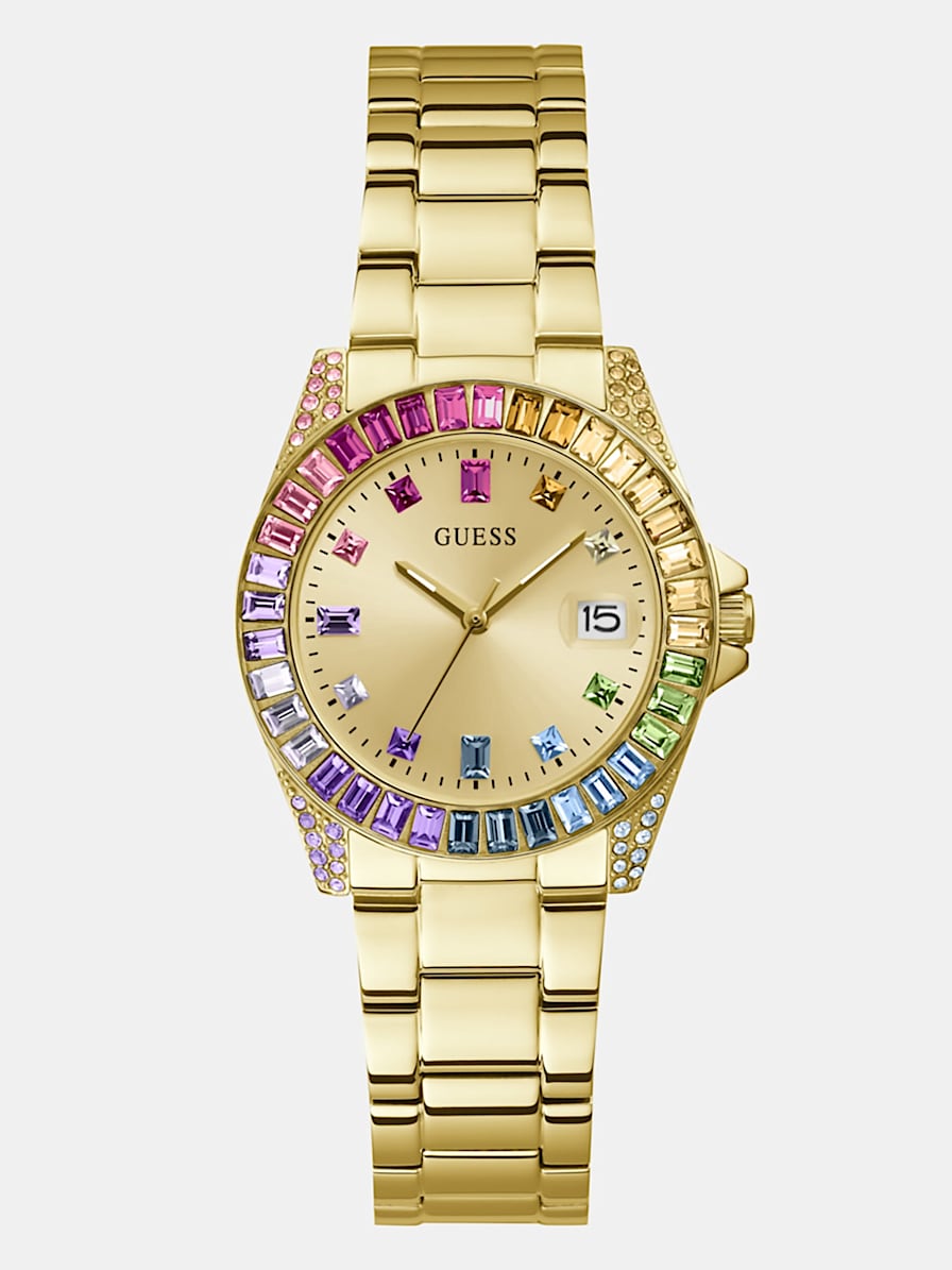 Crystal watch with date function
