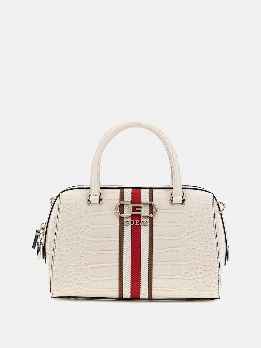 🥇 Bolso de mano Guess Maci blanco estampado Barato, Bolsos Baratos Online