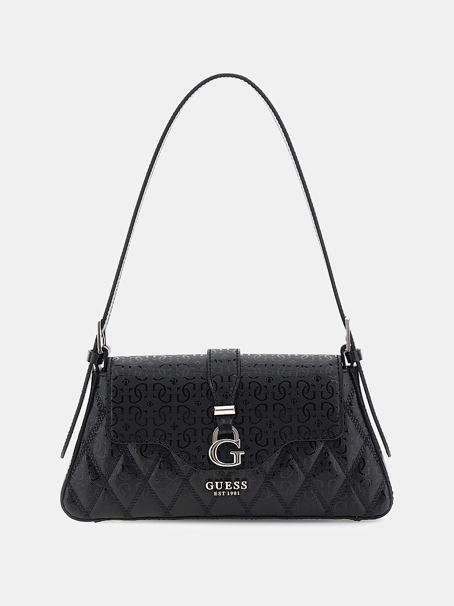 GUESS Bolso de hombro con logotipo brillante