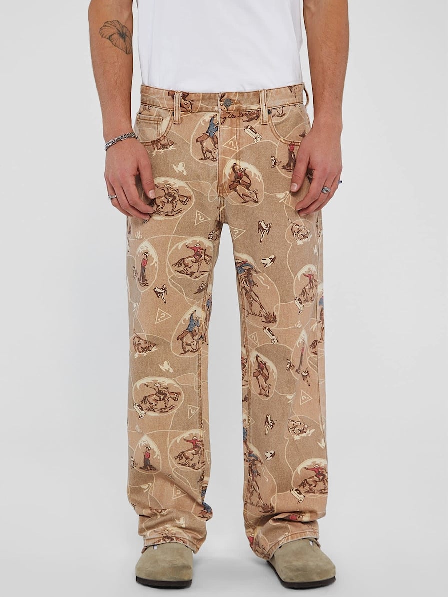 Pantalone relaxed stampa all over