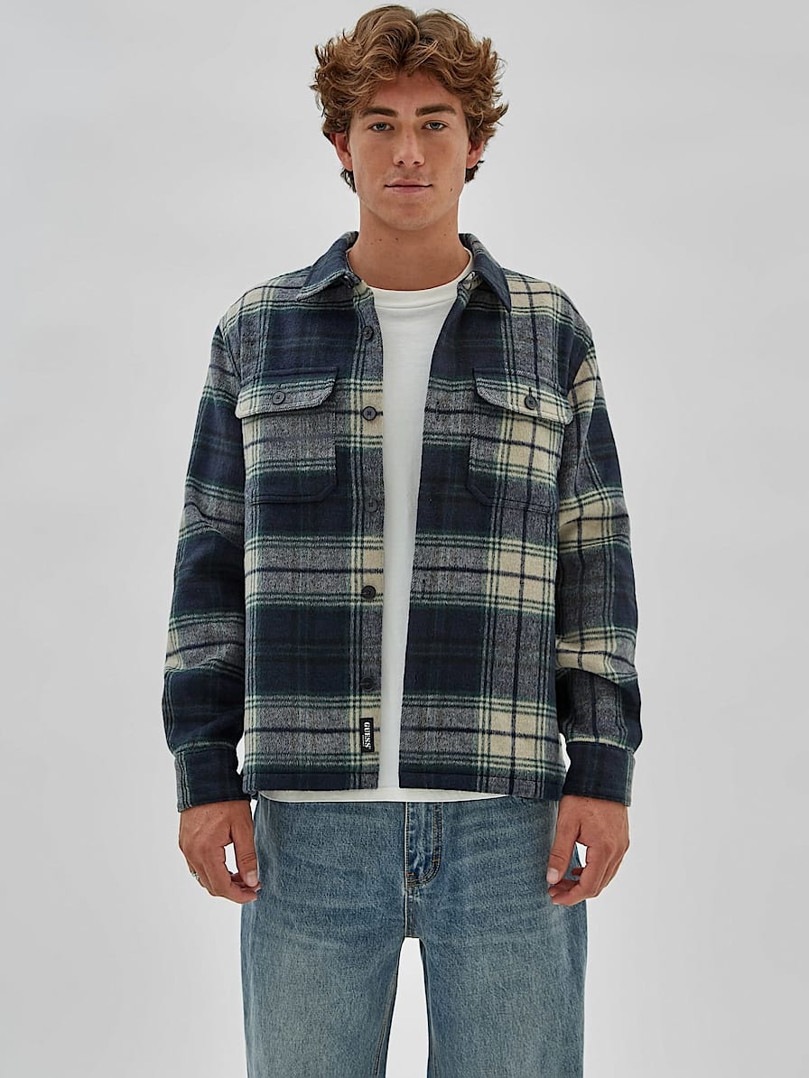 Plaid relaxed fit shirt