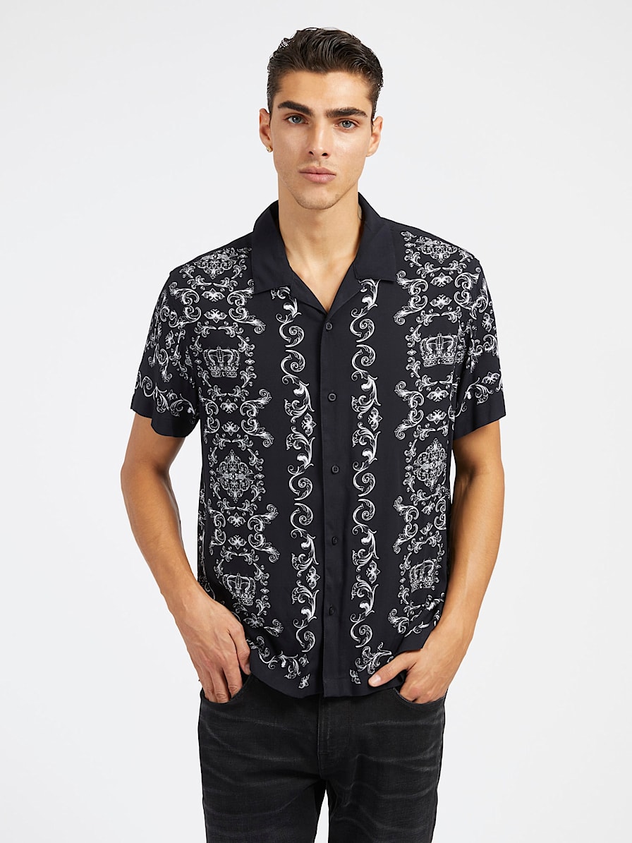 guess dress shirts men Amazon.com: GUESS Mens Long Sleeve Luxe Stretch Shirt, Jet Black, Small :  GUESS: Clothing, Shoes & Jewelry