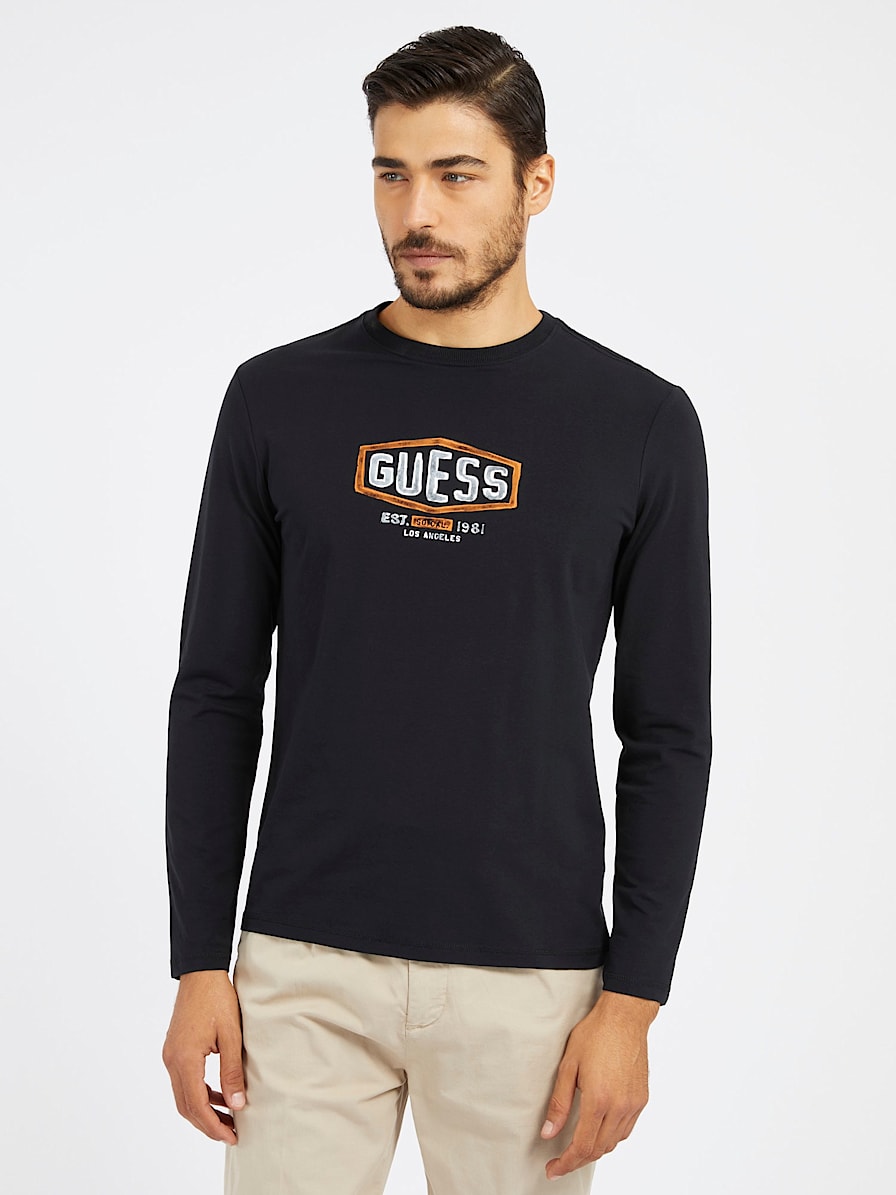 GUESS - Camiseta blanca y azul M3GI27I3Z14 Hombre