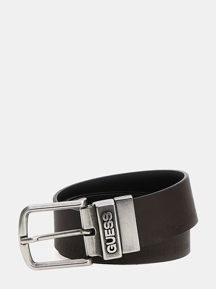 Genuine leather reversible belt