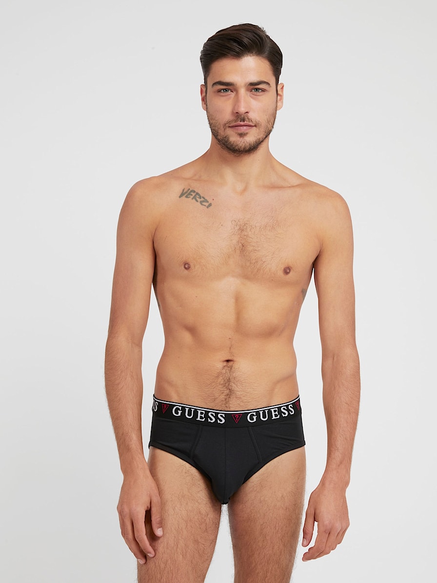 3 pack briefs with logo band