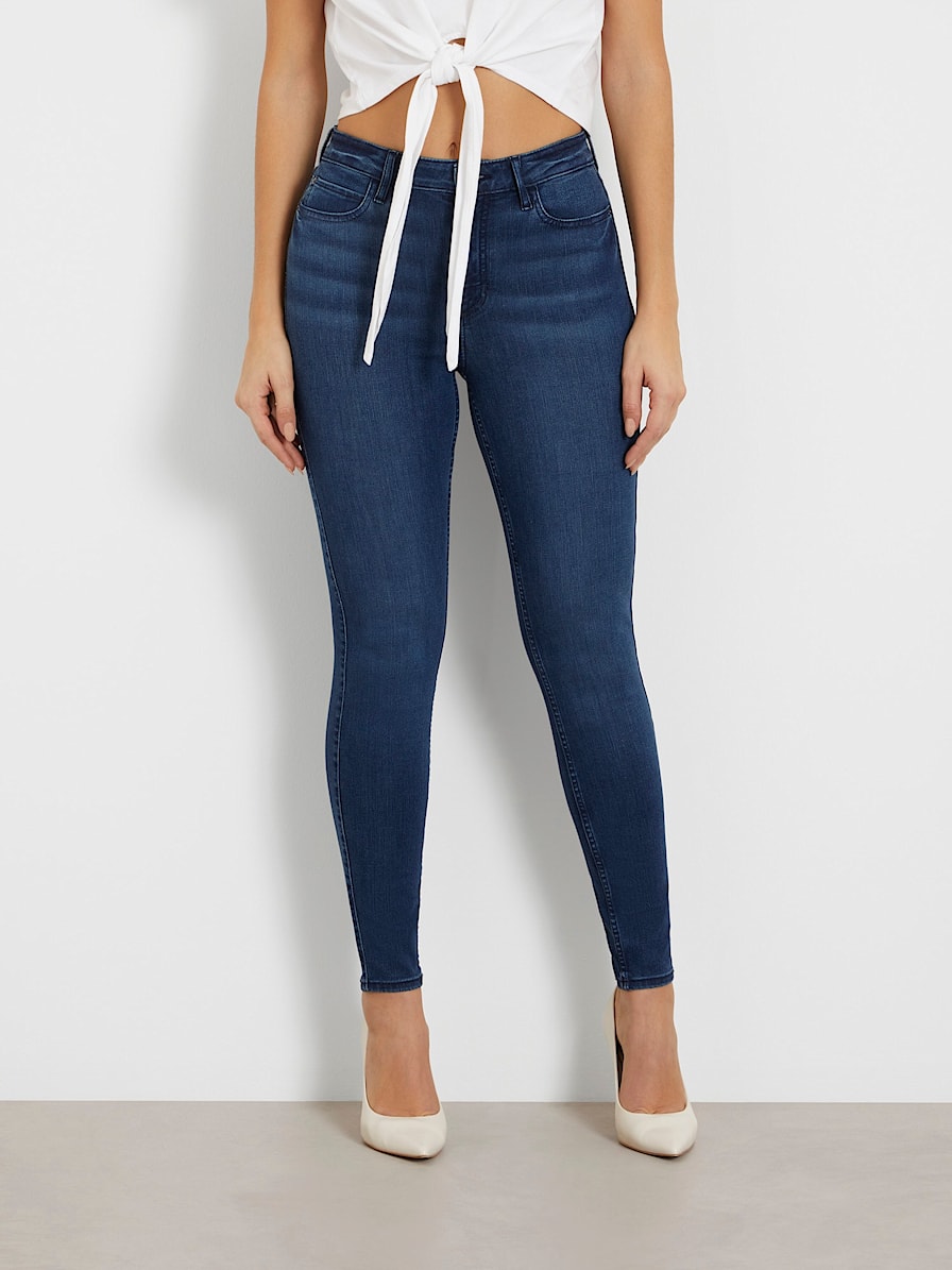 Pantalones guess mujer tiro alto best sale