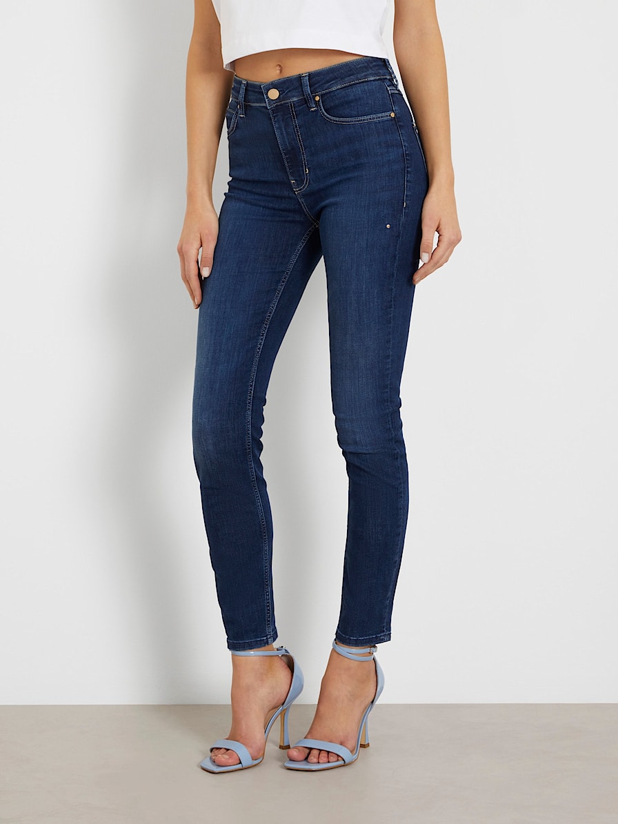 Skinny jeans hoge taille