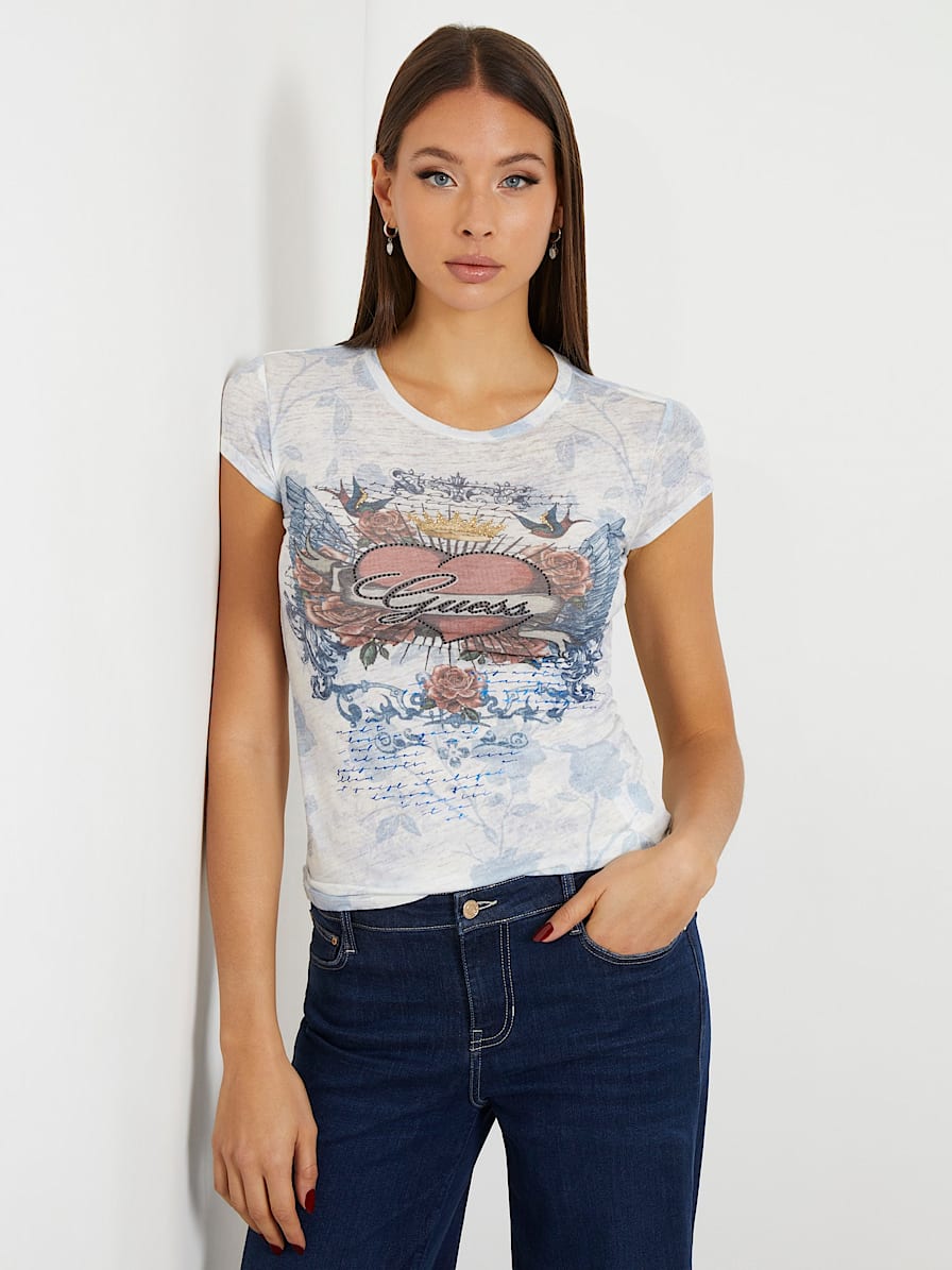 camiseta guess mujer