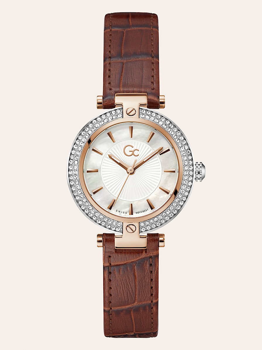 GC leather analogue watch