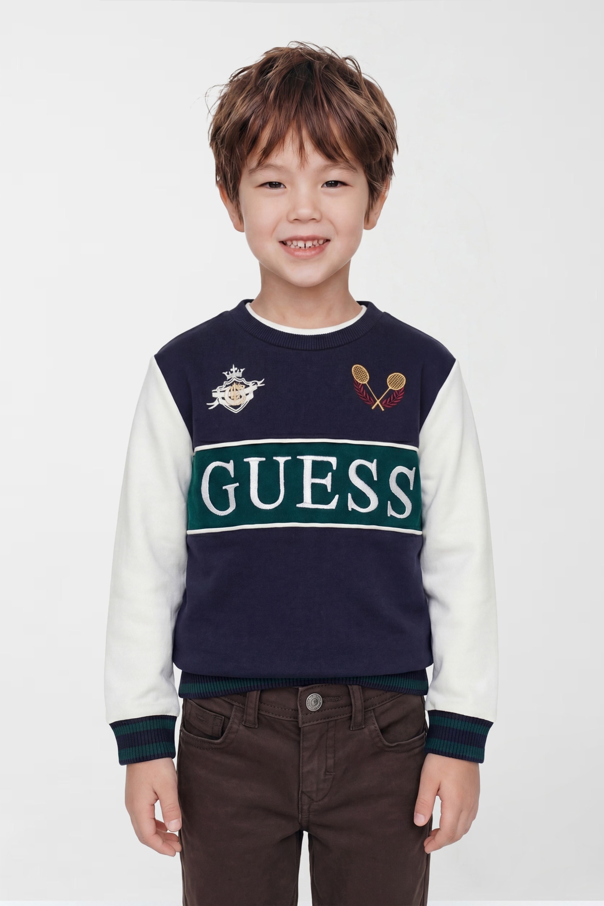 GUESS® Kids Embroidered logo sweatshirt Boys