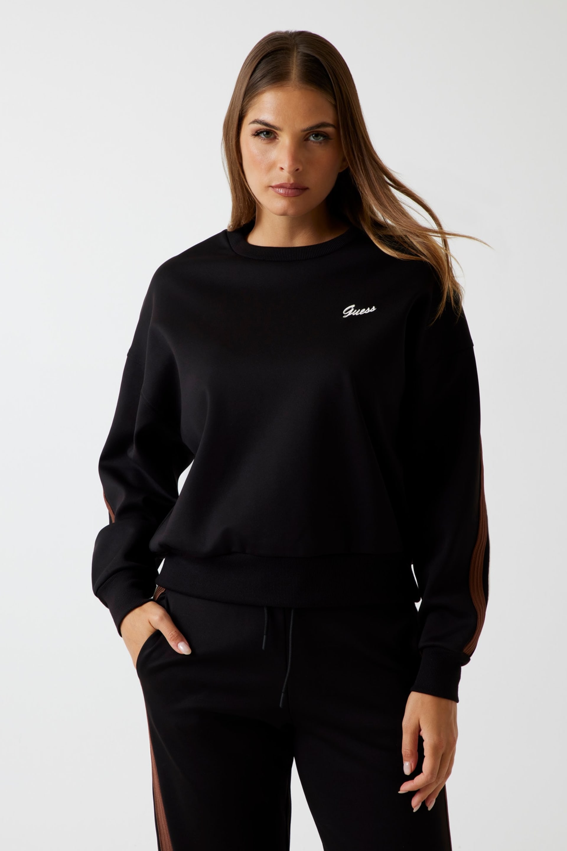 GUESS® Crew-neck logo sweatshirt