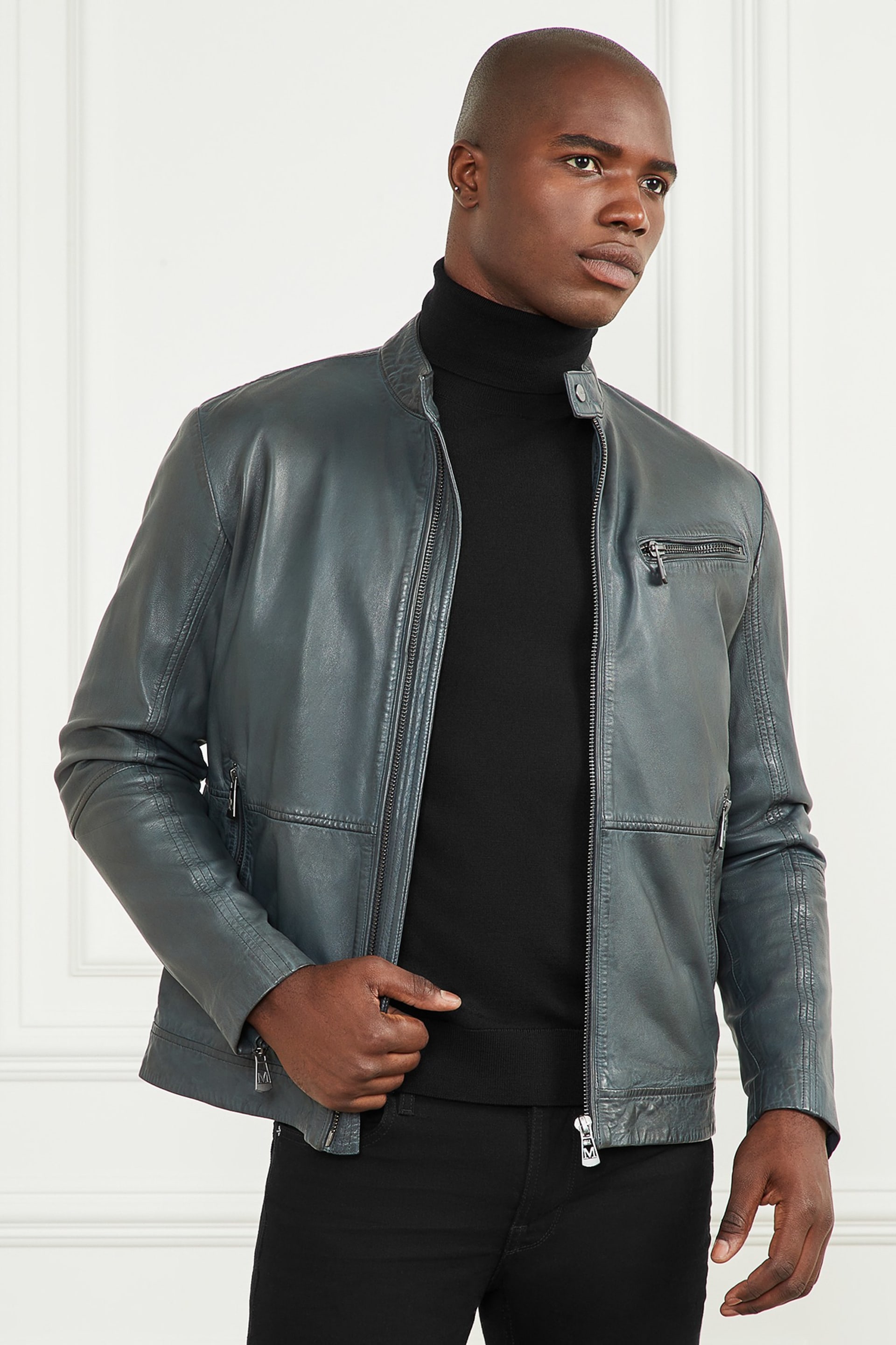 MARCIANO by GUESS® Genuine Leather Biker Jacket