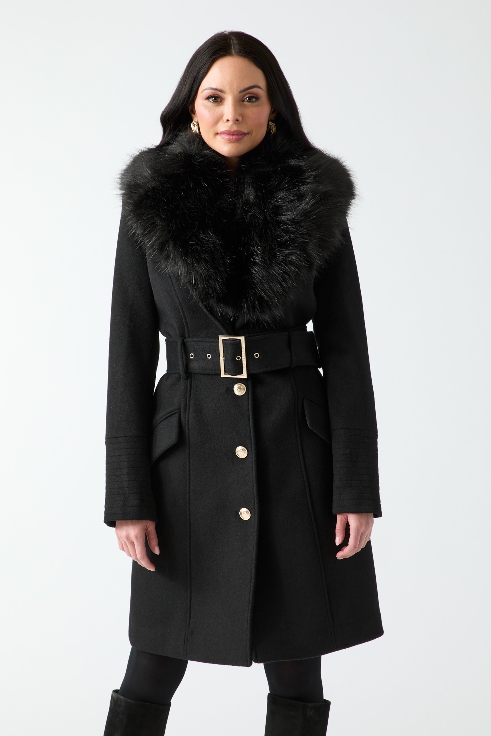 MARCIANO by GUESS® Loreta Wool-Blend Coat
