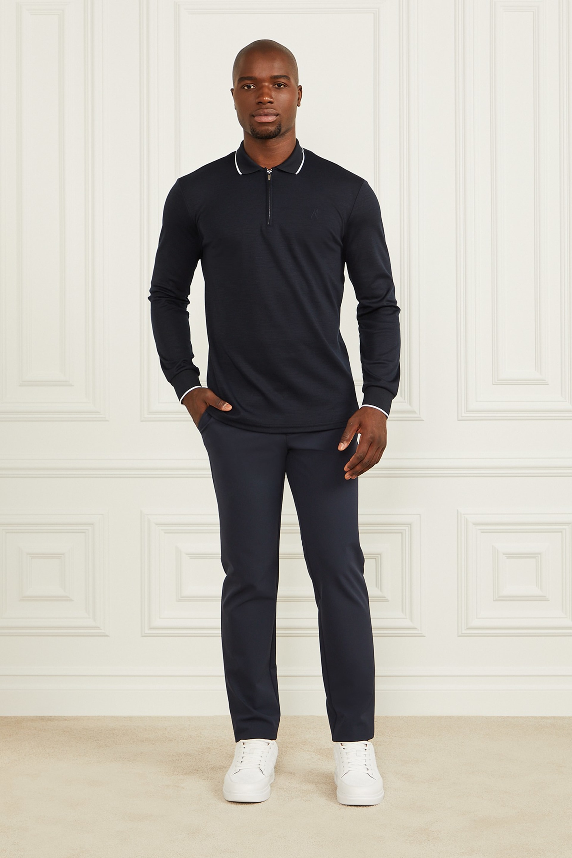 MARCIANO by GUESS® Long-Sleeve Zip Polo