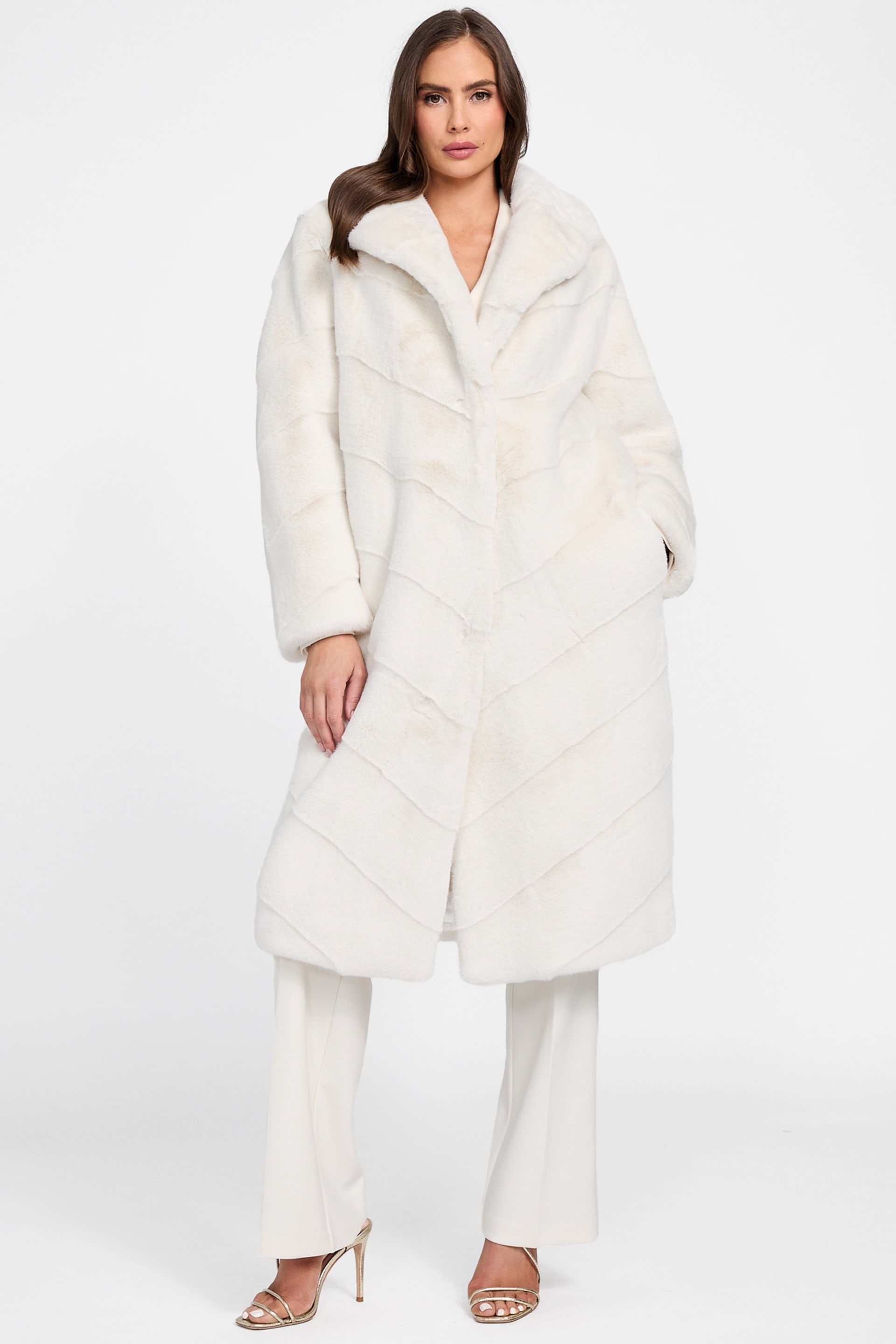 MARCIANO by GUESS® Maya Longline Faux-Fur Coat