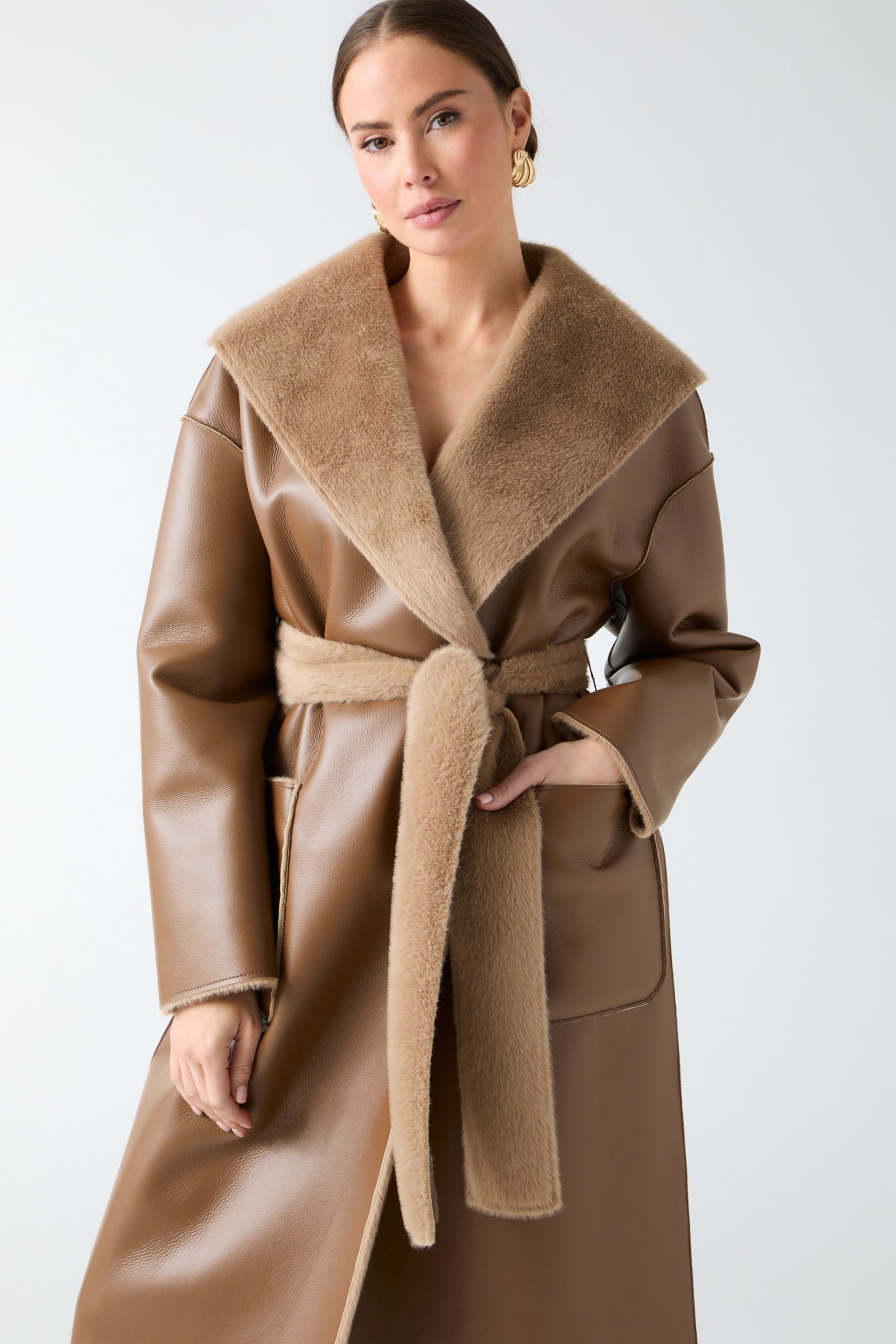 MARCIANO by GUESS® Ines Reversible Faux-Leather Coat