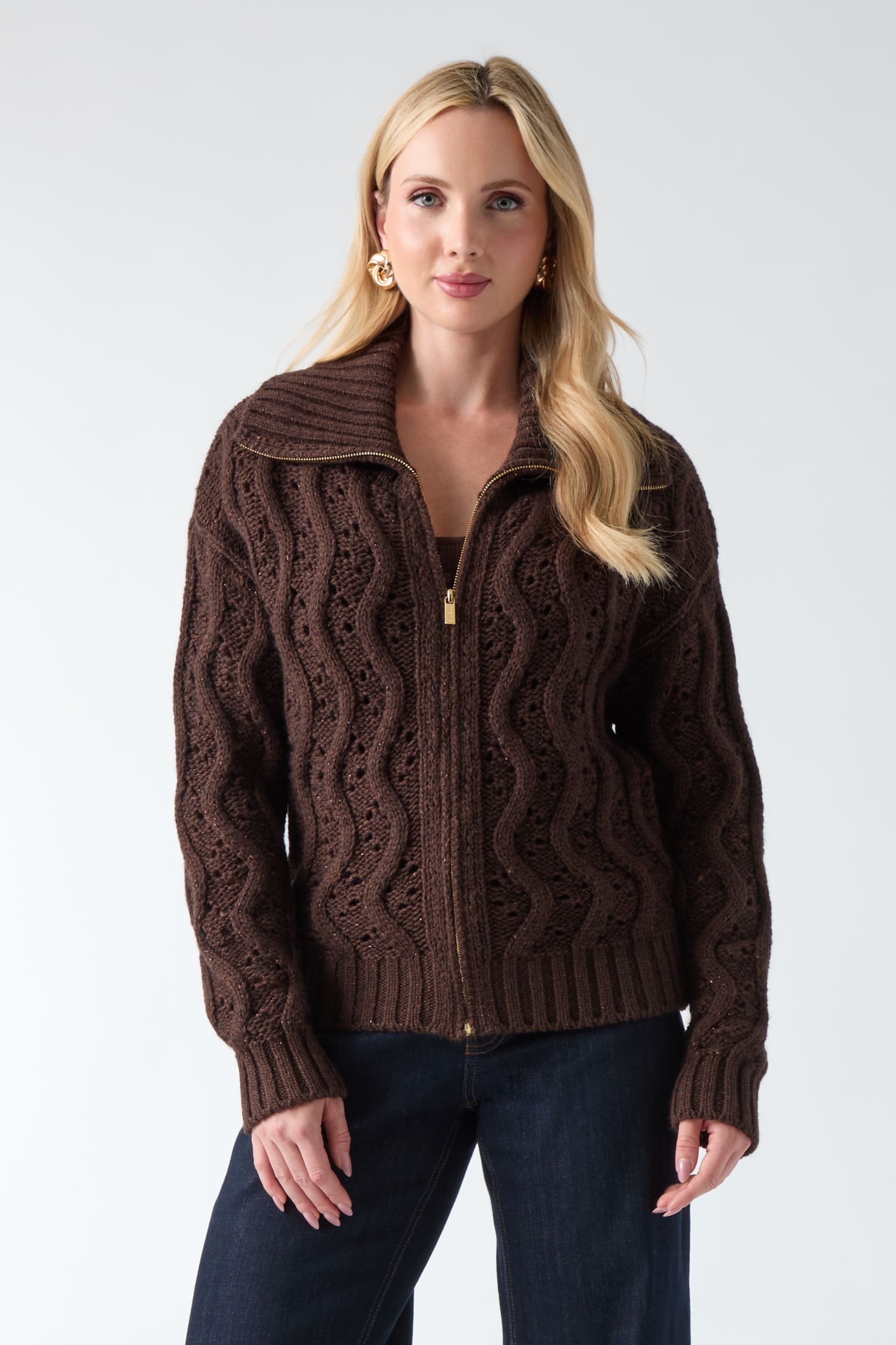 MARCIANO by GUESS® Adenora Zipped Cardigan Sweater