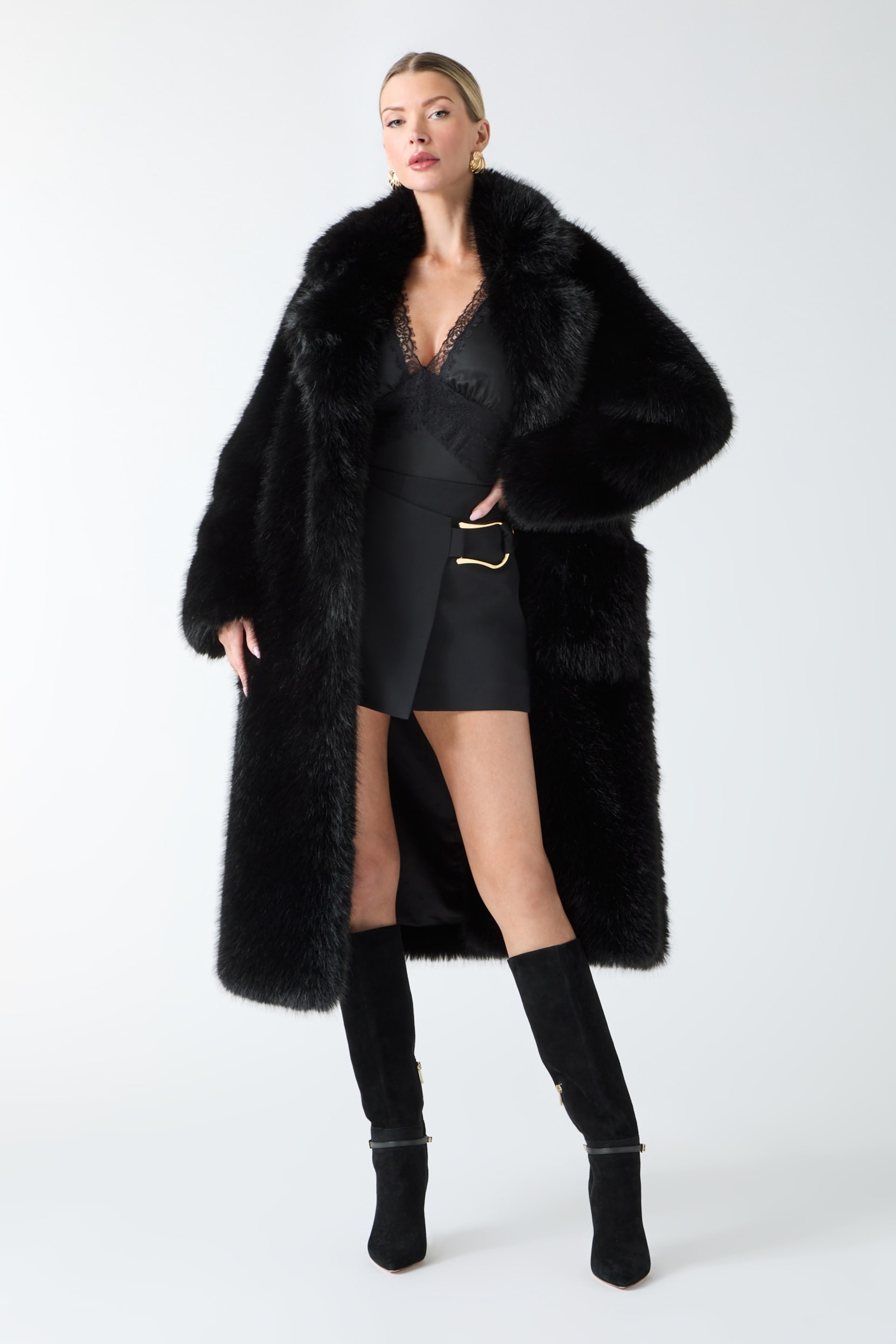 MARCIANO by GUESS® Molly Faux-Fur Wrap Coat