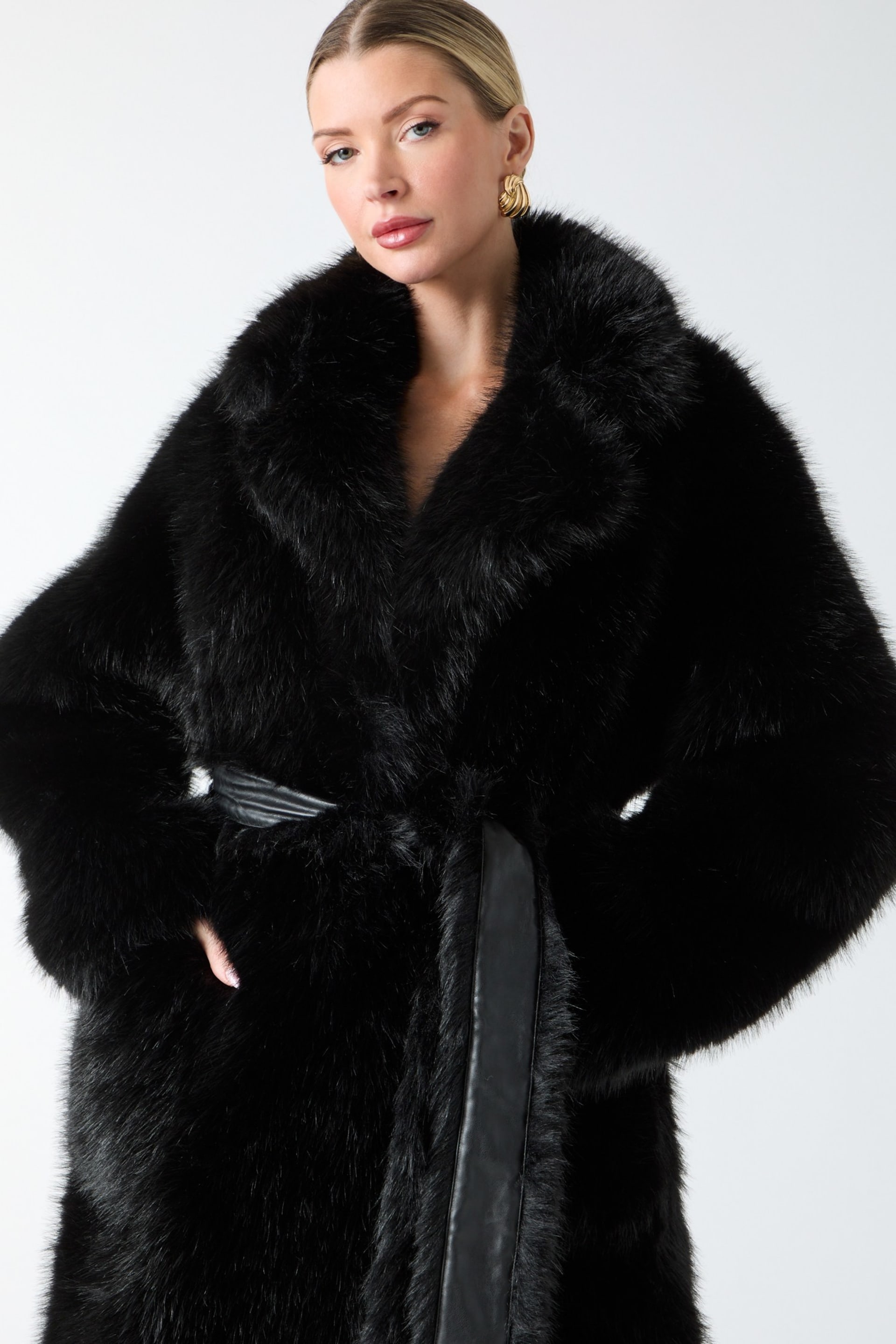 MARCIANO by GUESS® Molly Faux-Fur Wrap Coat