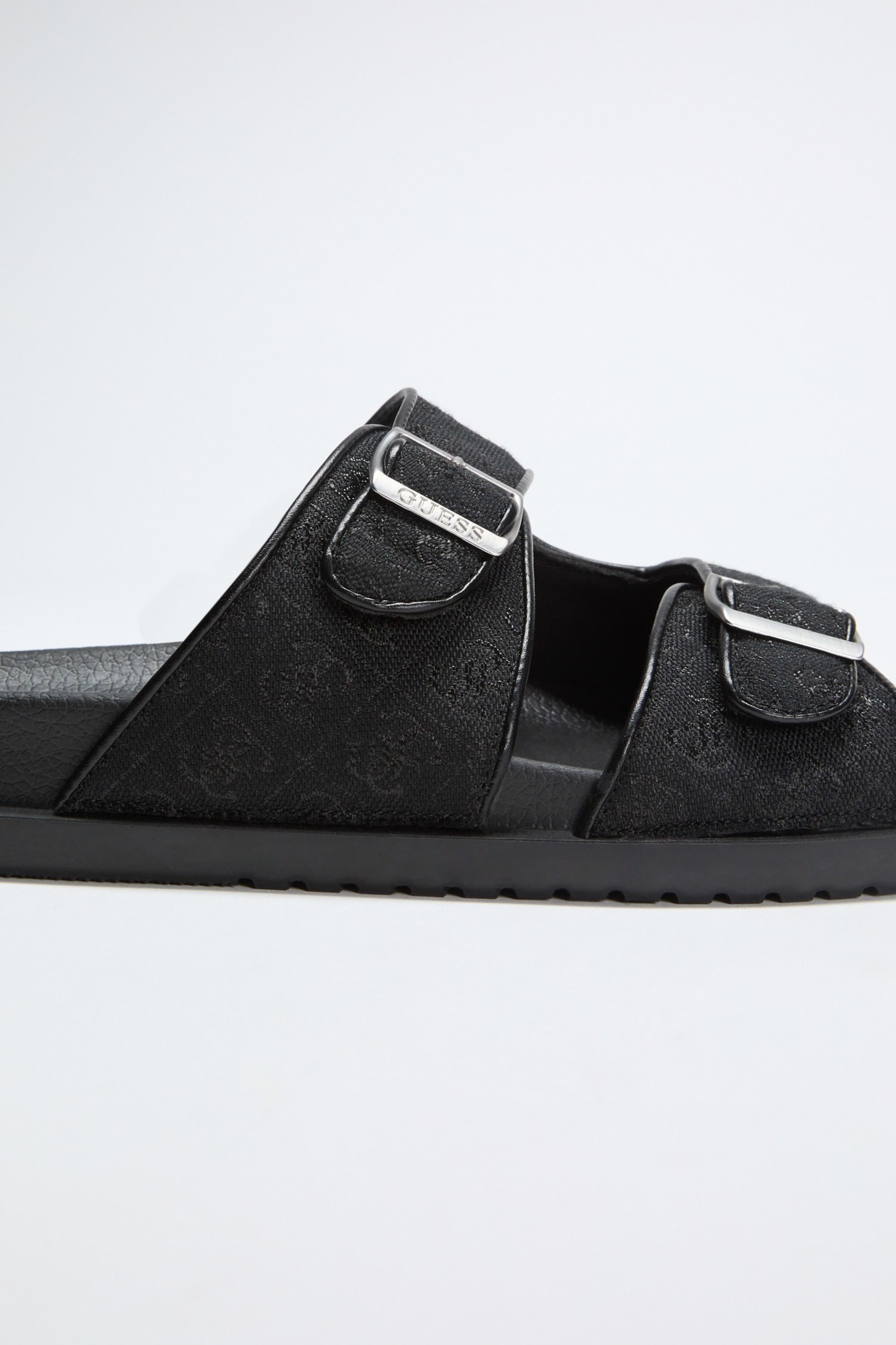 GUESS® Verone Jacquard Quattro G Dual Stap Slides Men