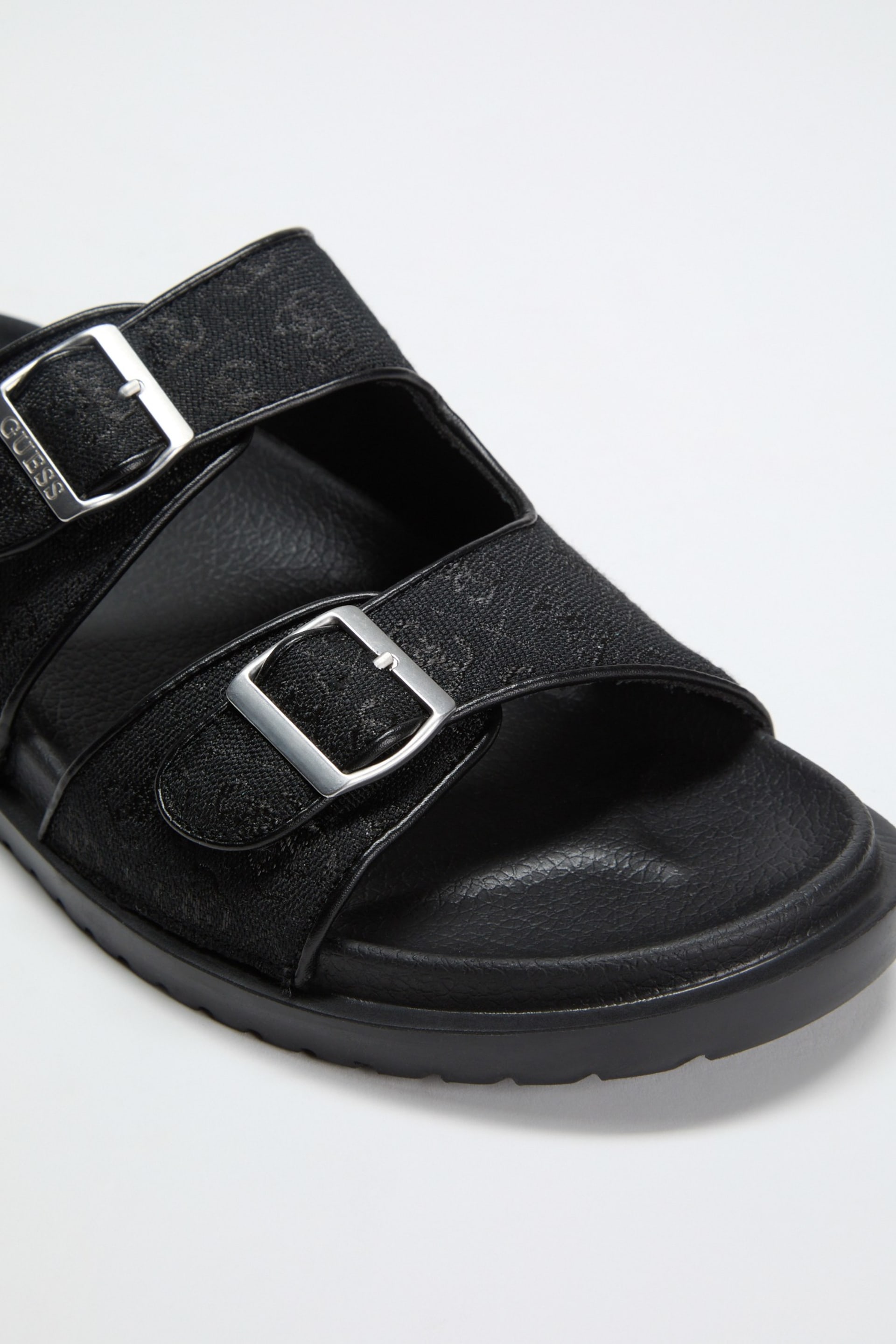 GUESS® Verone Jacquard Quattro G Dual Stap Slides Men