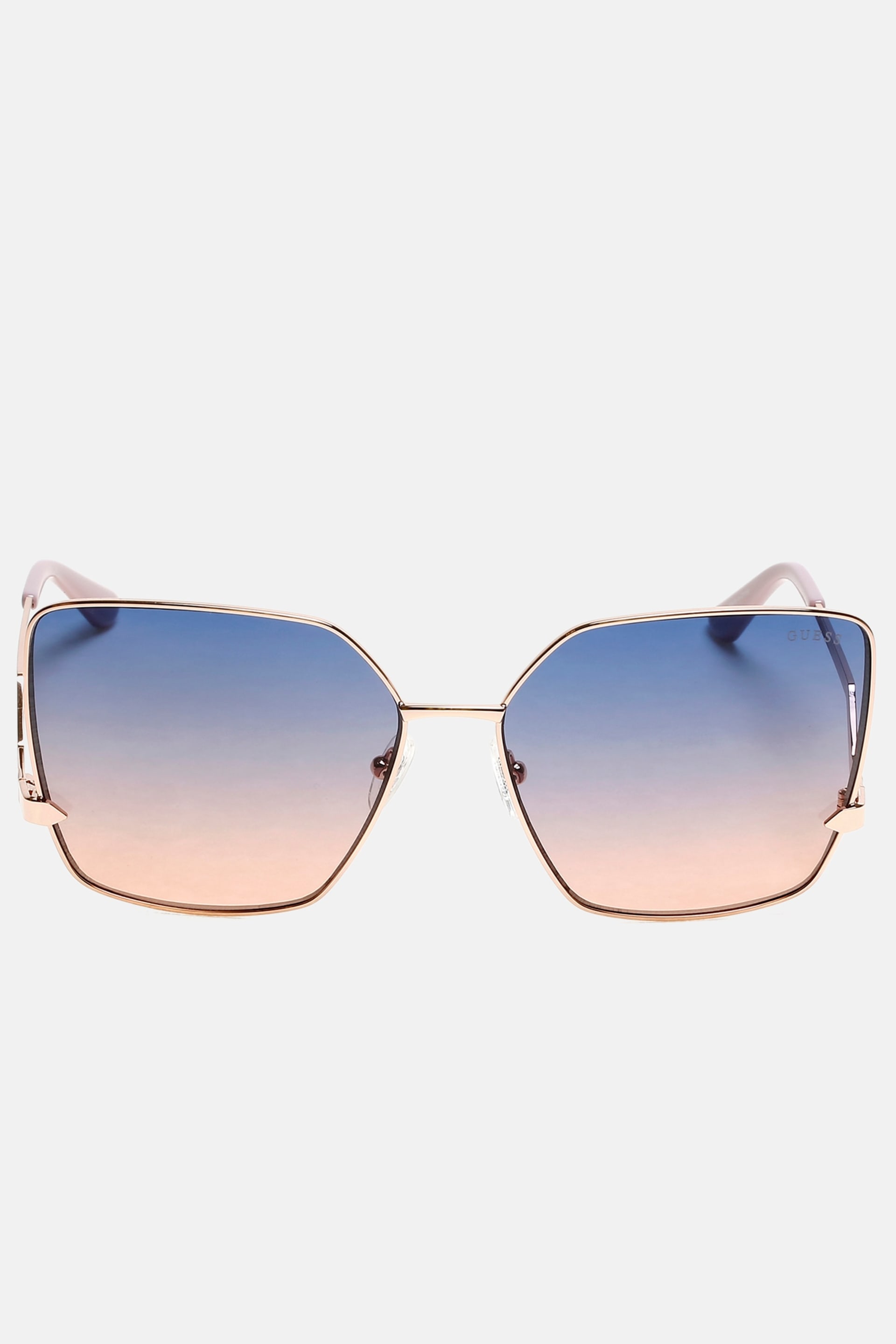 GUESS UVカット420 GUESS® Oversized Square Zigzag Sunglasses Women