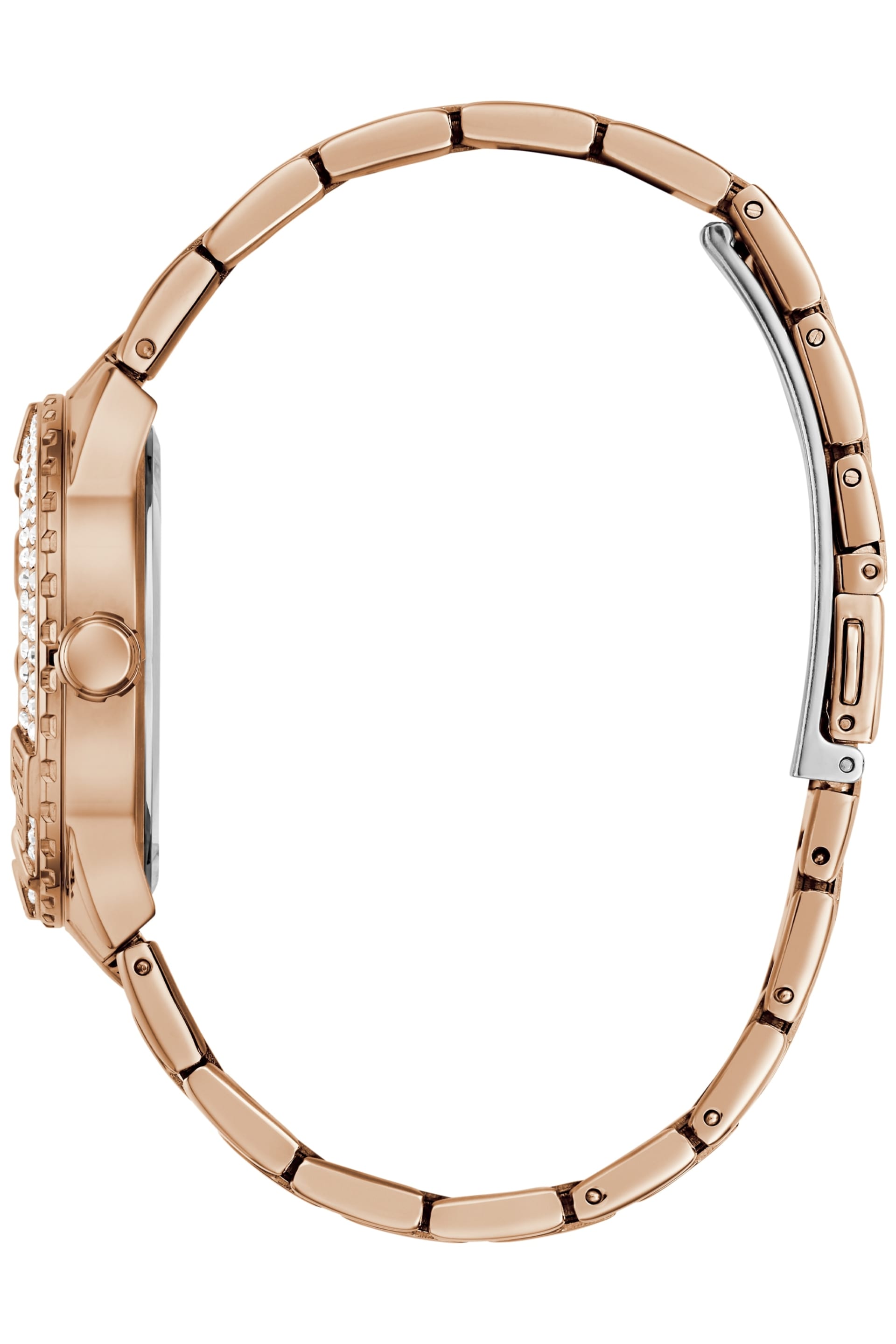GUESS® Rose Gold-Tone and Pink Analog Watch Women