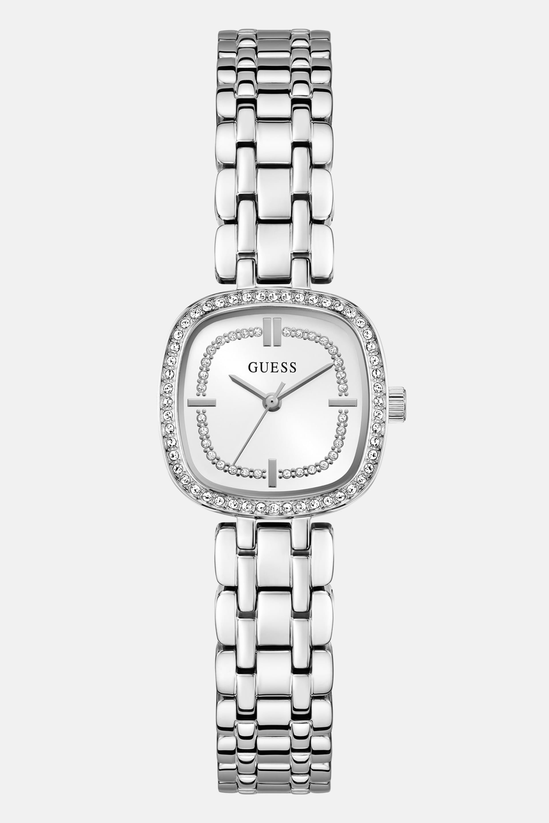 GUESS® Crystal Recycled Steel analogue watch 25 mm Women