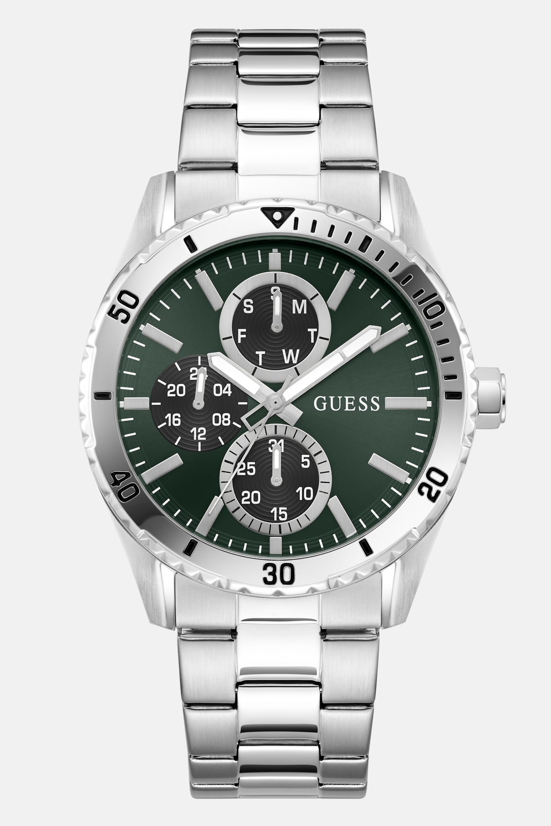 GUESS® Stainless steel multi-fuction watch 43 mm Men