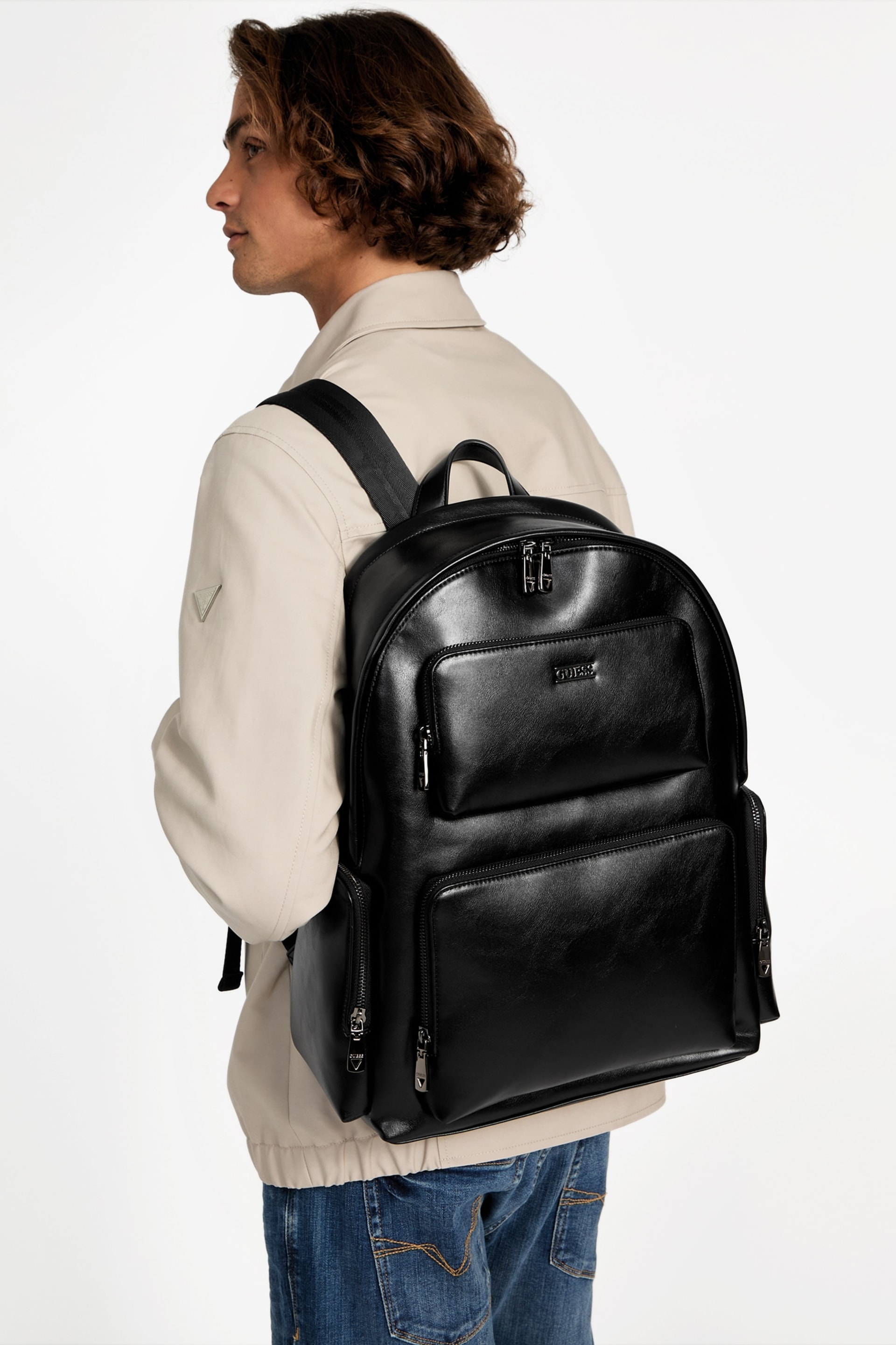 backpack laptop leather boston Backpack, Cobalt Use the slider strap on the back panel to fit over luggage with a telescoping handle. Bostanten Structured Work Backpack Woman