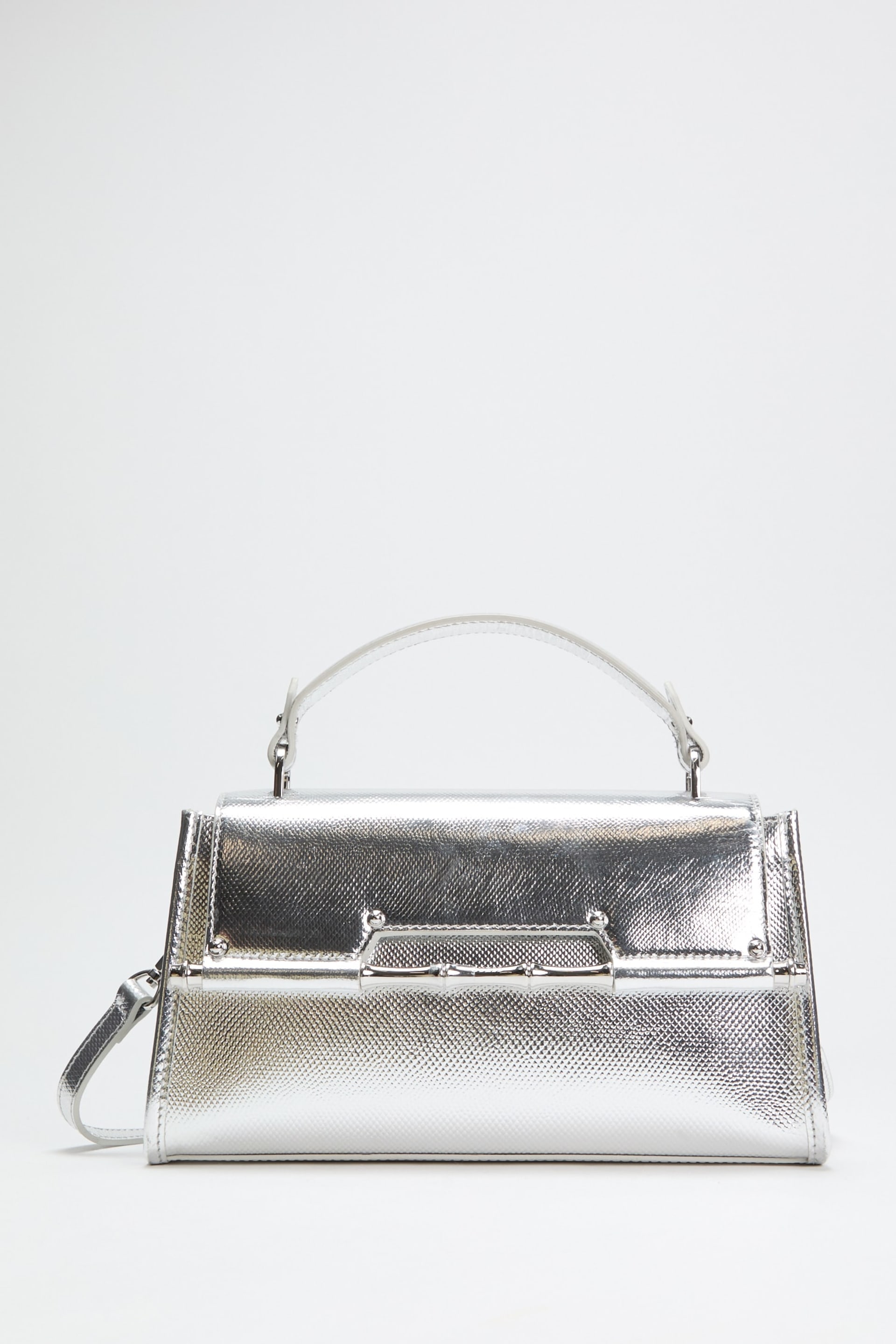 MARCIANO by GUESS® Iris Metallic Leather Top Handle Bag