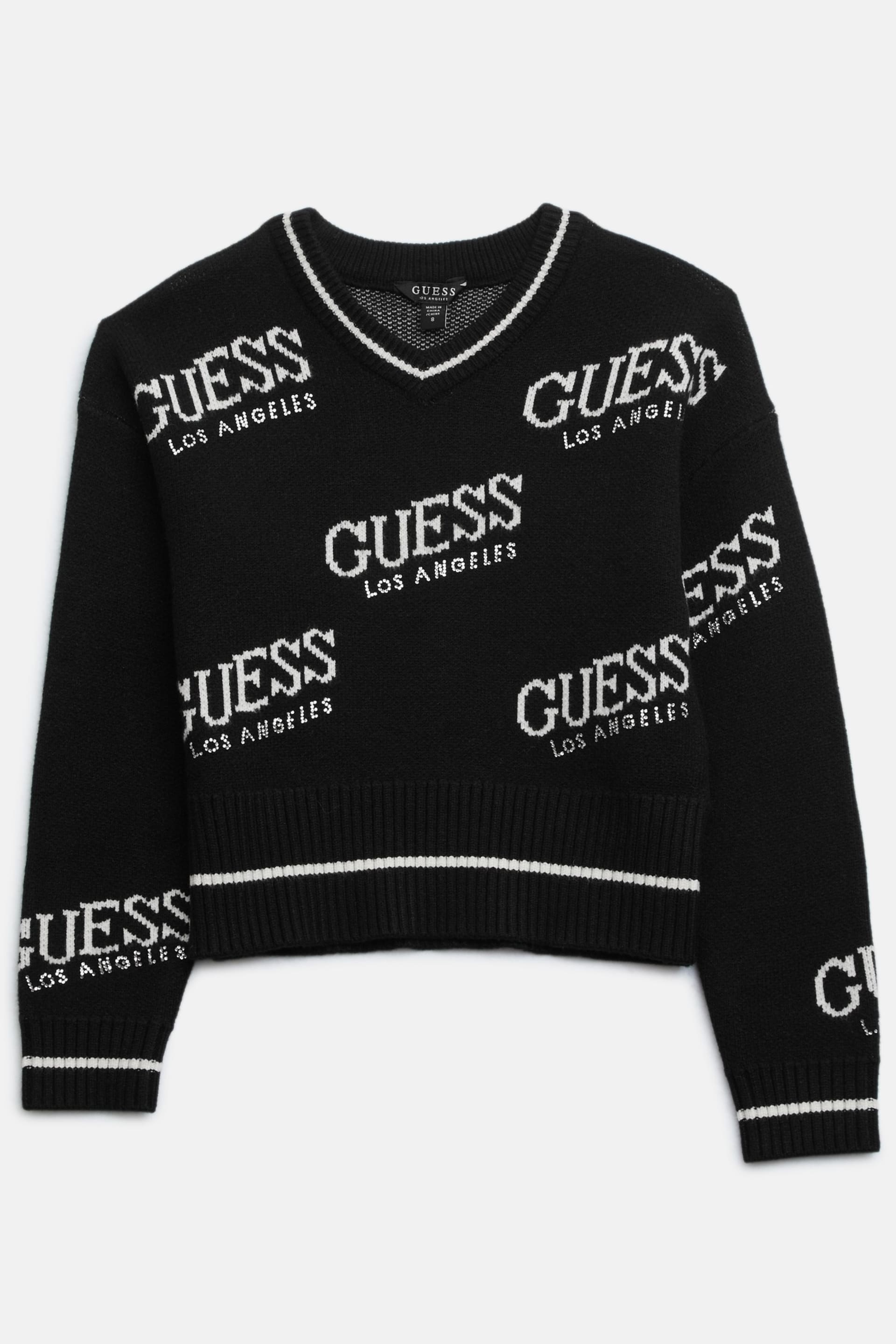 GUESS® Kids Dateryn V-Neck Sweater (7-14) Girls