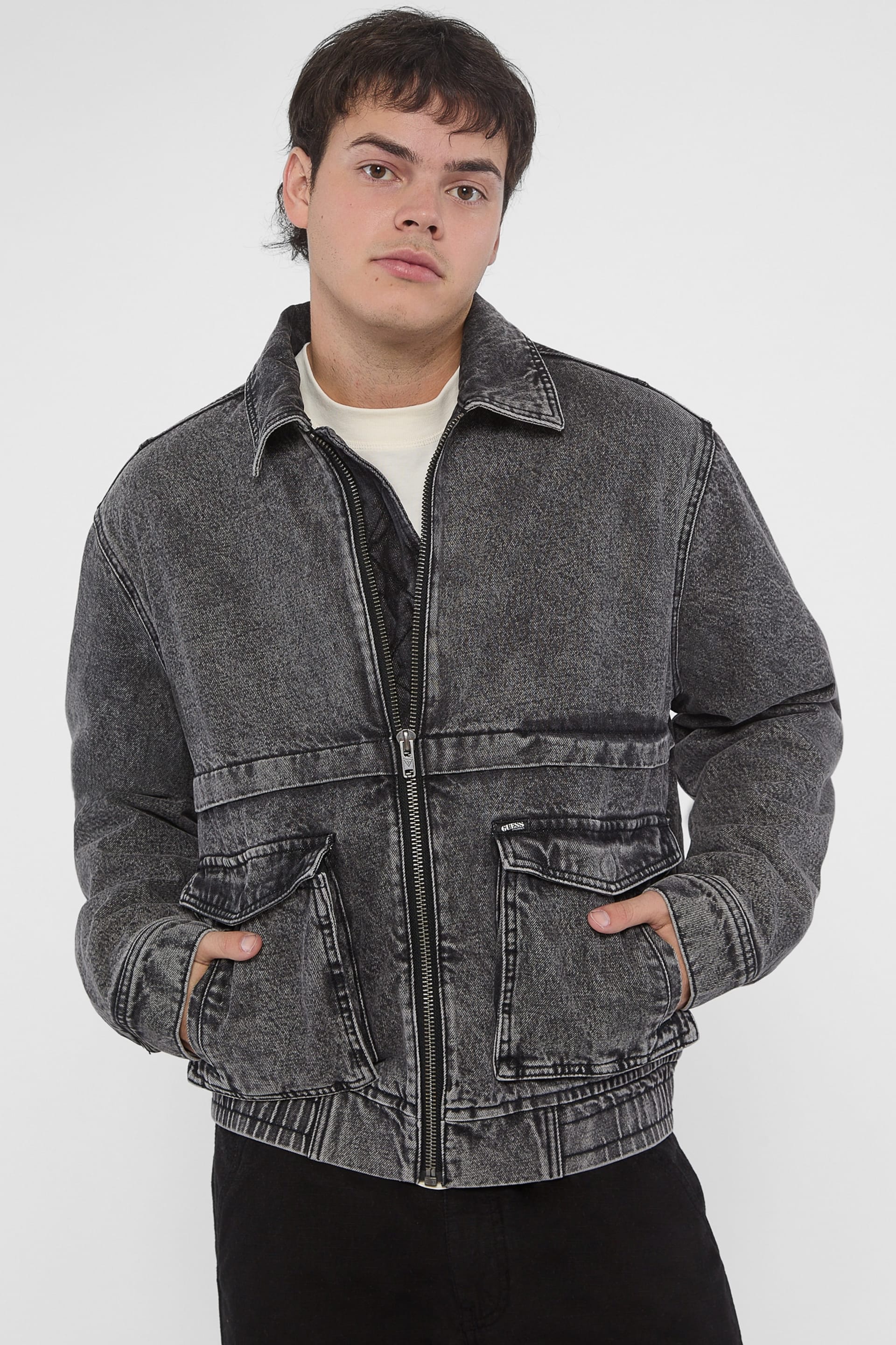 GUESS® GUESS Originals Acid Wash Denim Jacket