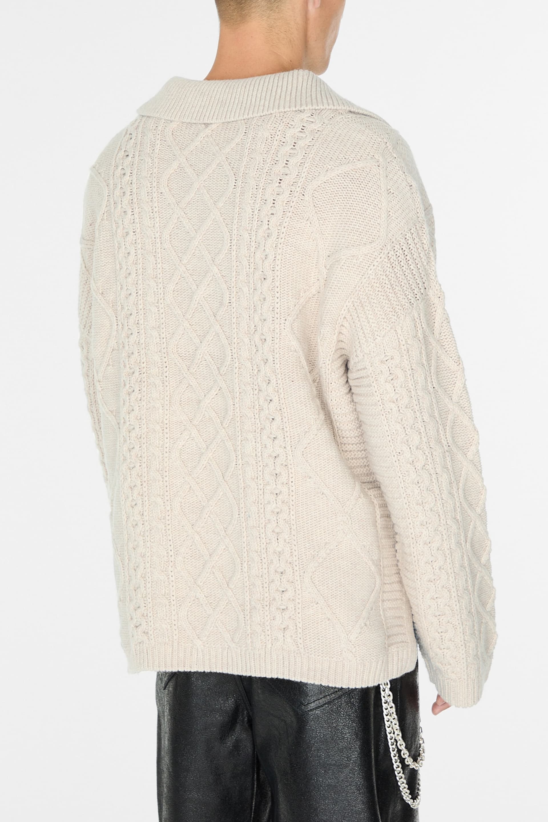 GUESS® cable knit crewneck sweater
