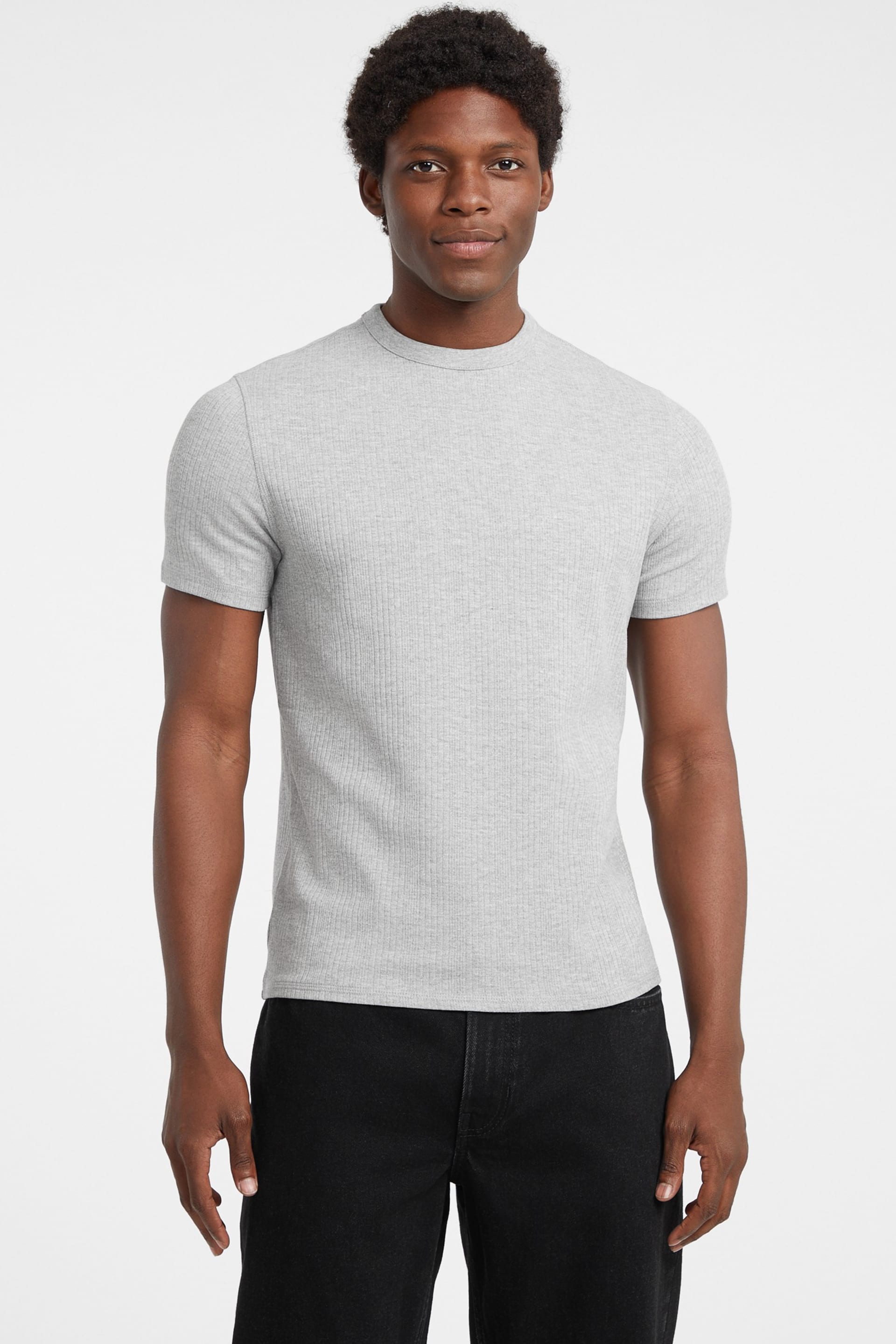 GUESS® Slim Variegated Rib Tee Men