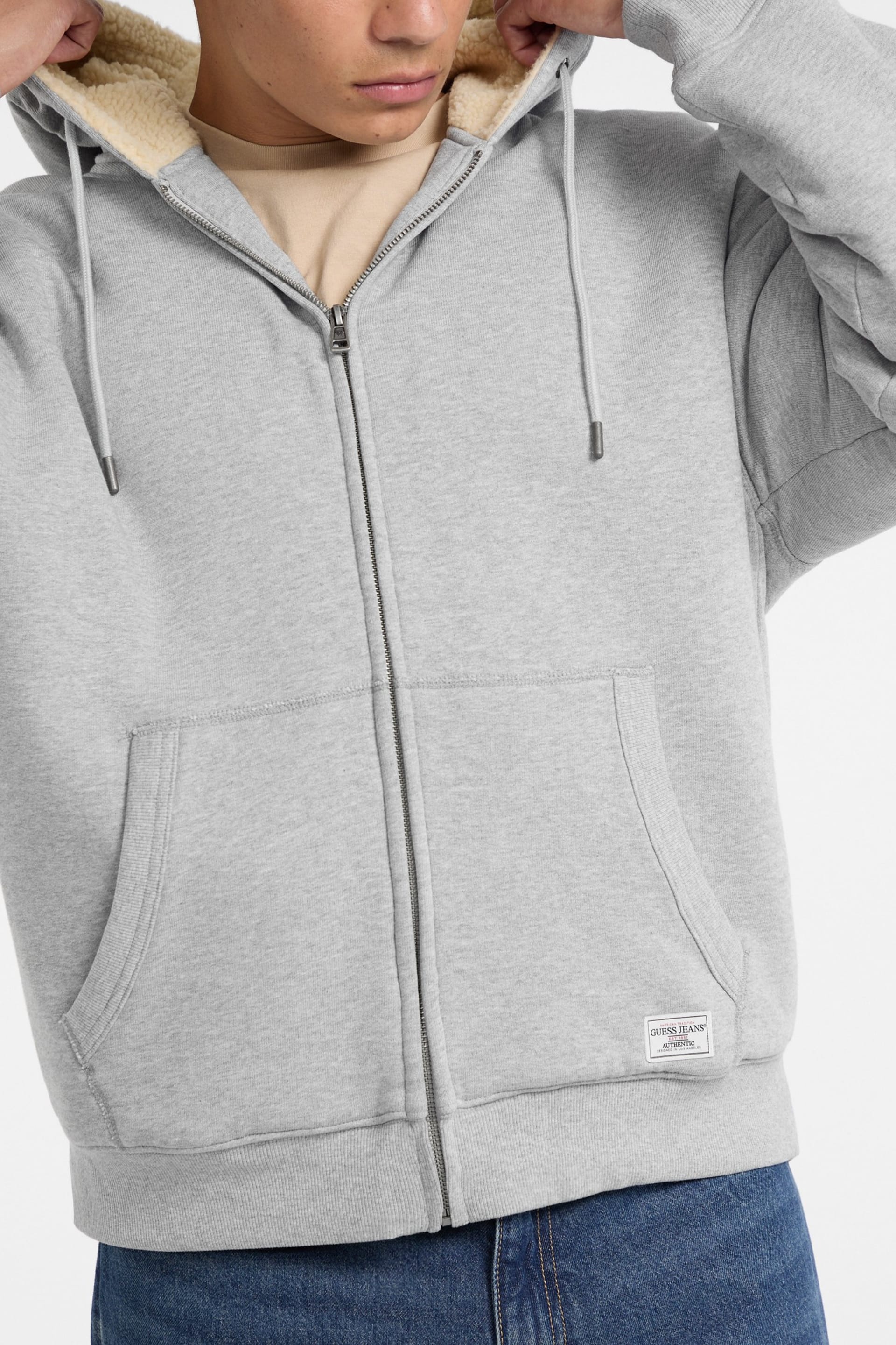 Full-Zip Fleece Track Hoodie Men | GUESS Jeans®