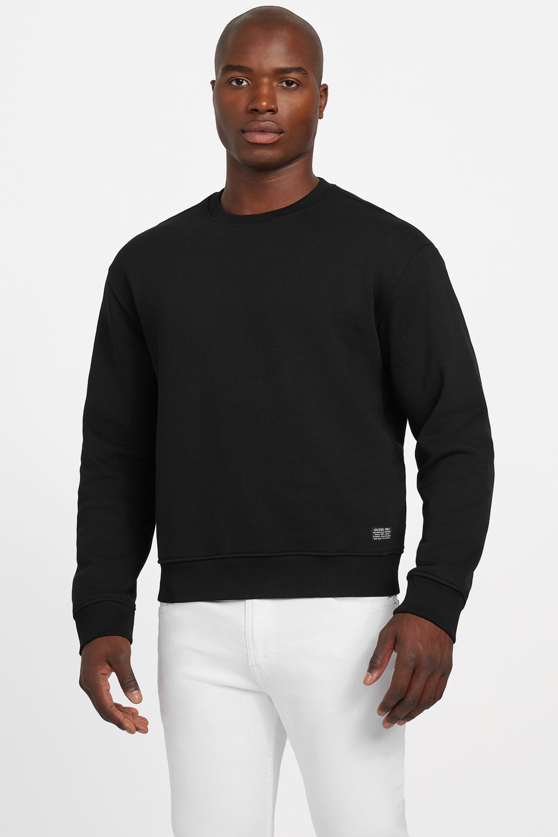 GUESS® Eco 1981 Label Crewneck Sweatshirt Men