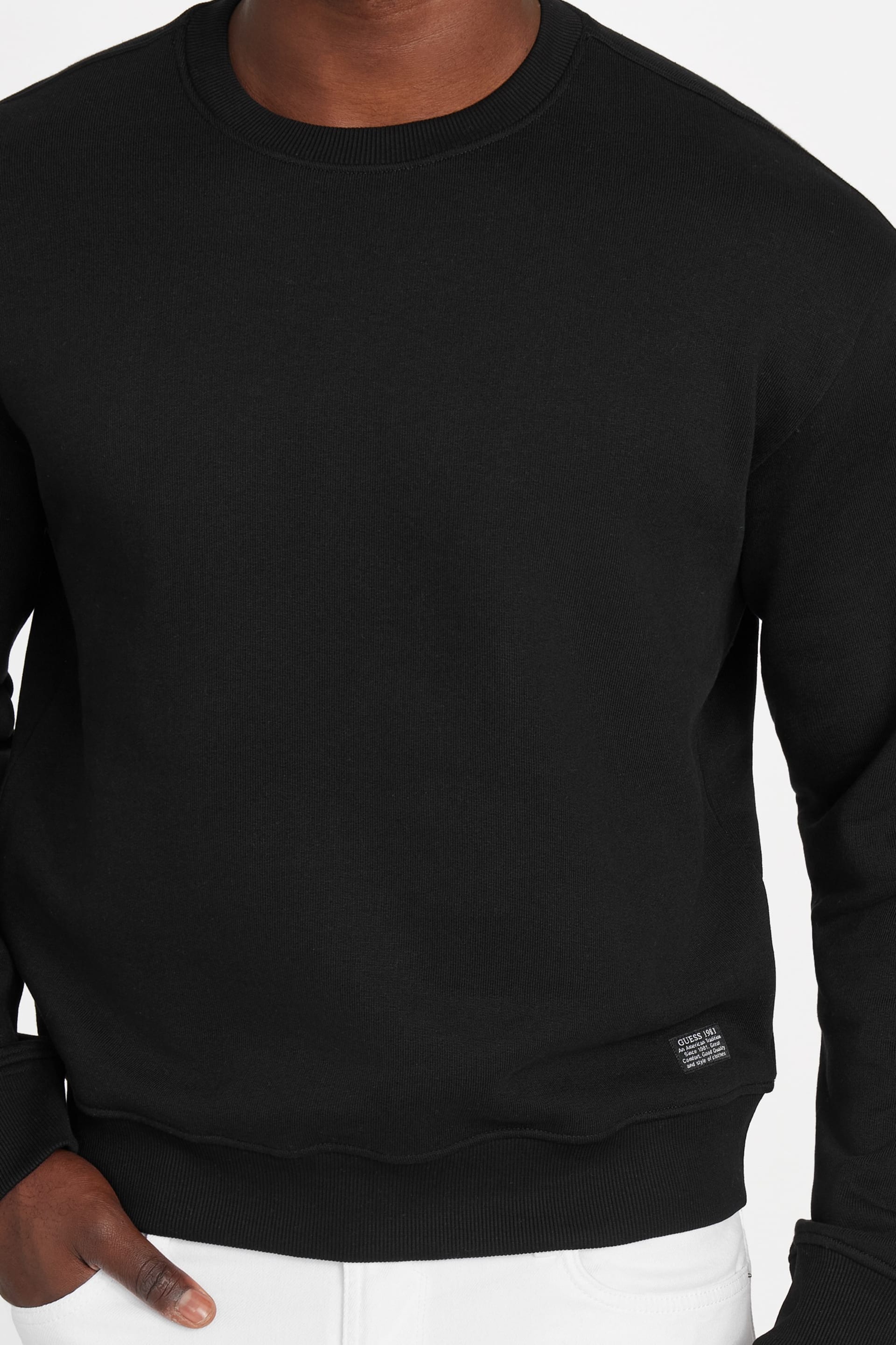 GUESS® Eco 1981 Label Crewneck Sweatshirt Men
