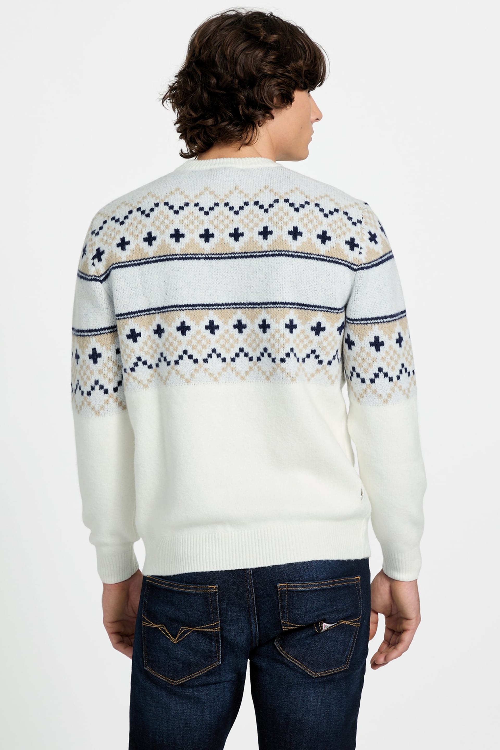 GUESS® Nordic wool-blend logo sweater Men