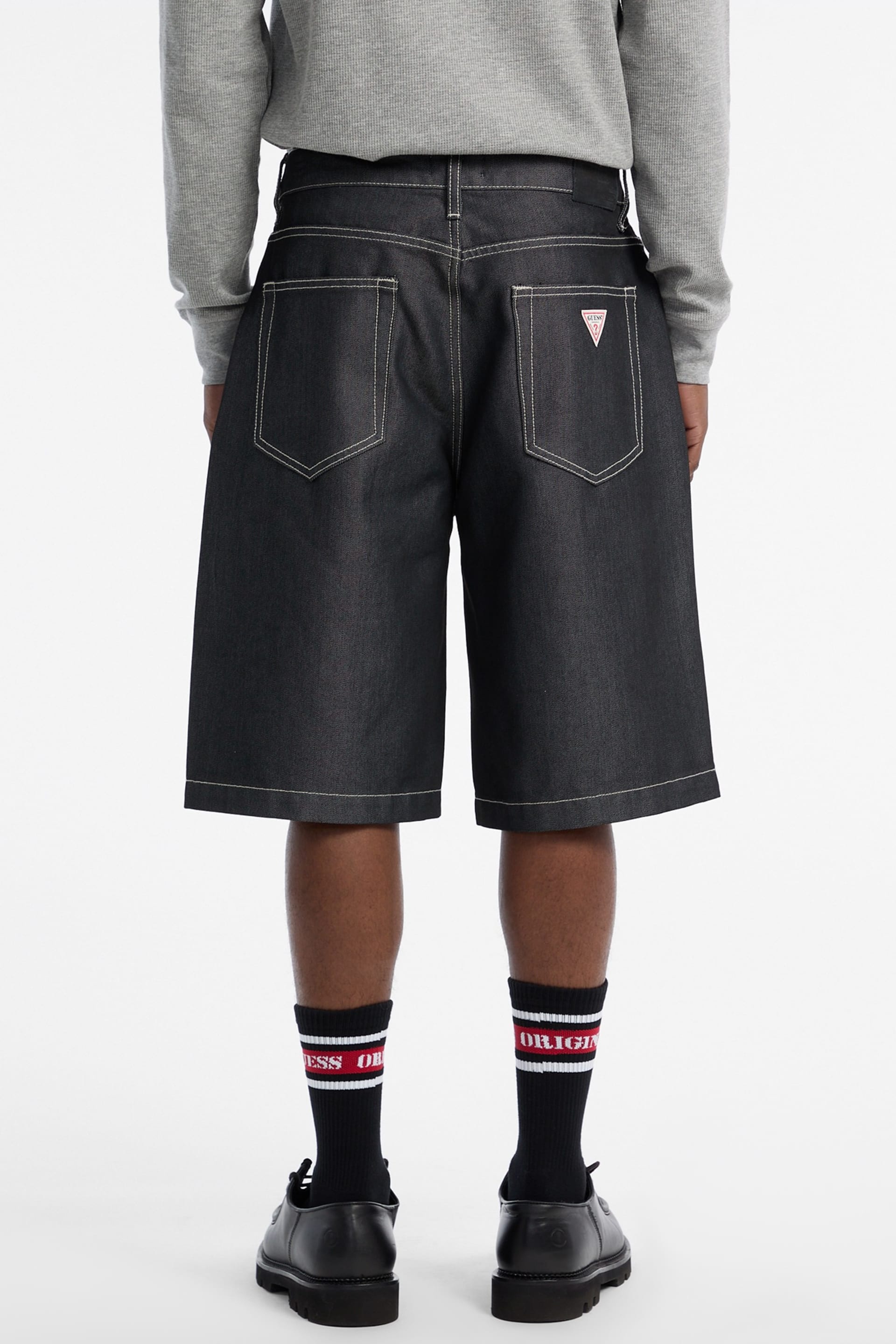 GUESS® GUESS Originals Metallic Baggy Denim Shorts