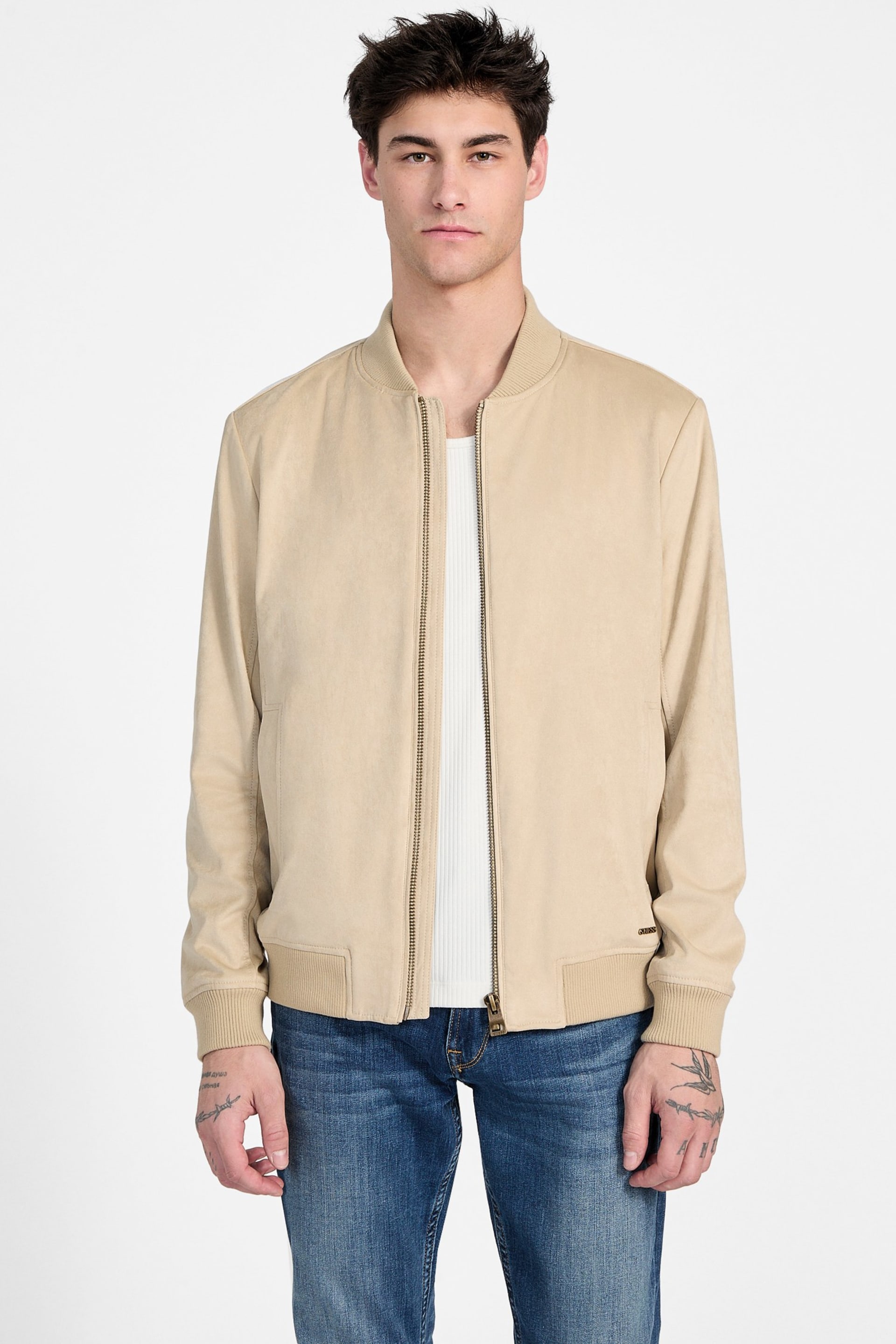 GUESS® Eco Faux-Suede Flight Jacket Men