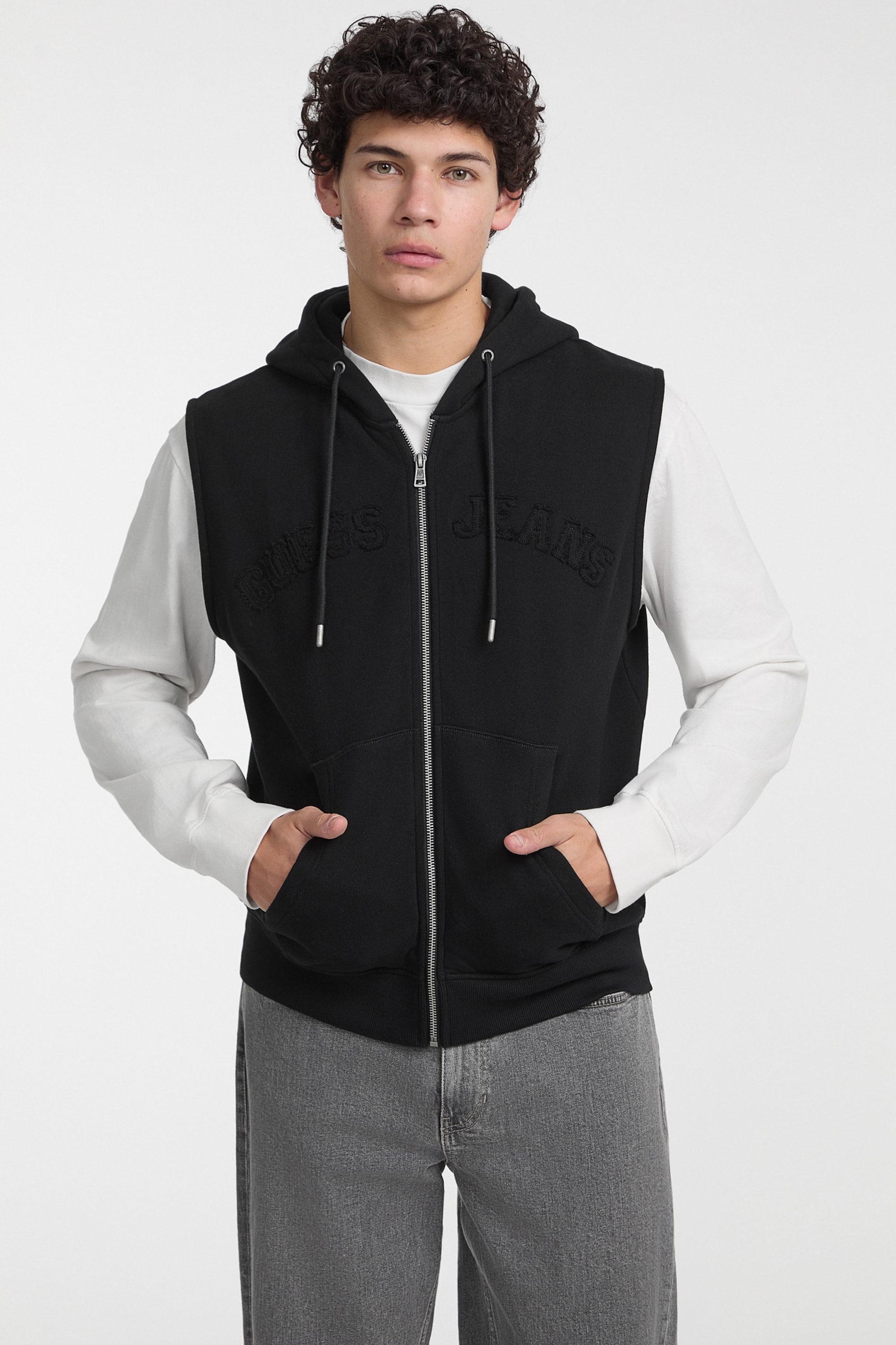G/FORE パーカーベスト　黒　S Hooded Fleece Vest Men | GUESS Jeans®