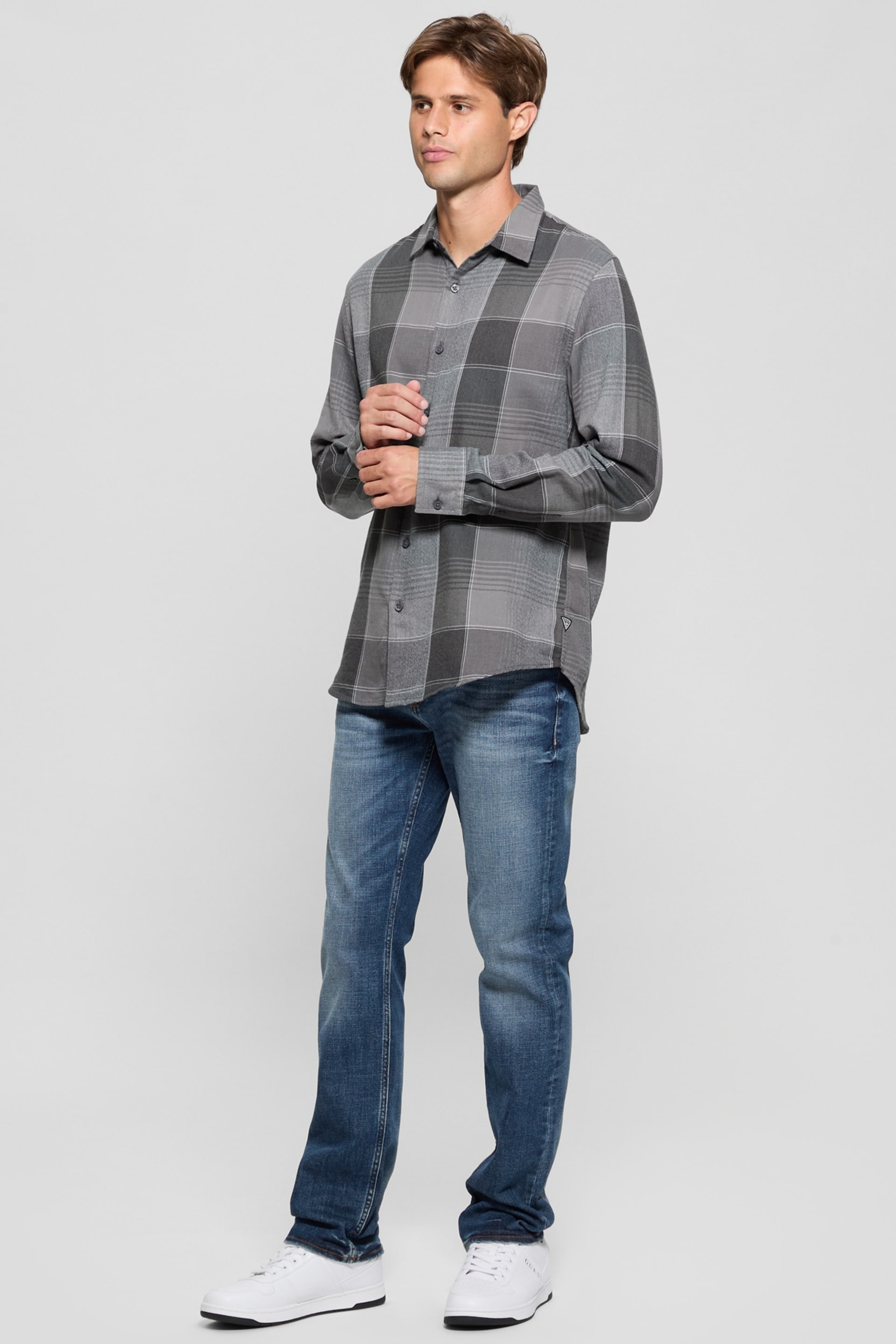 GUESS® Noah Plaid Corduroy Shirt Men